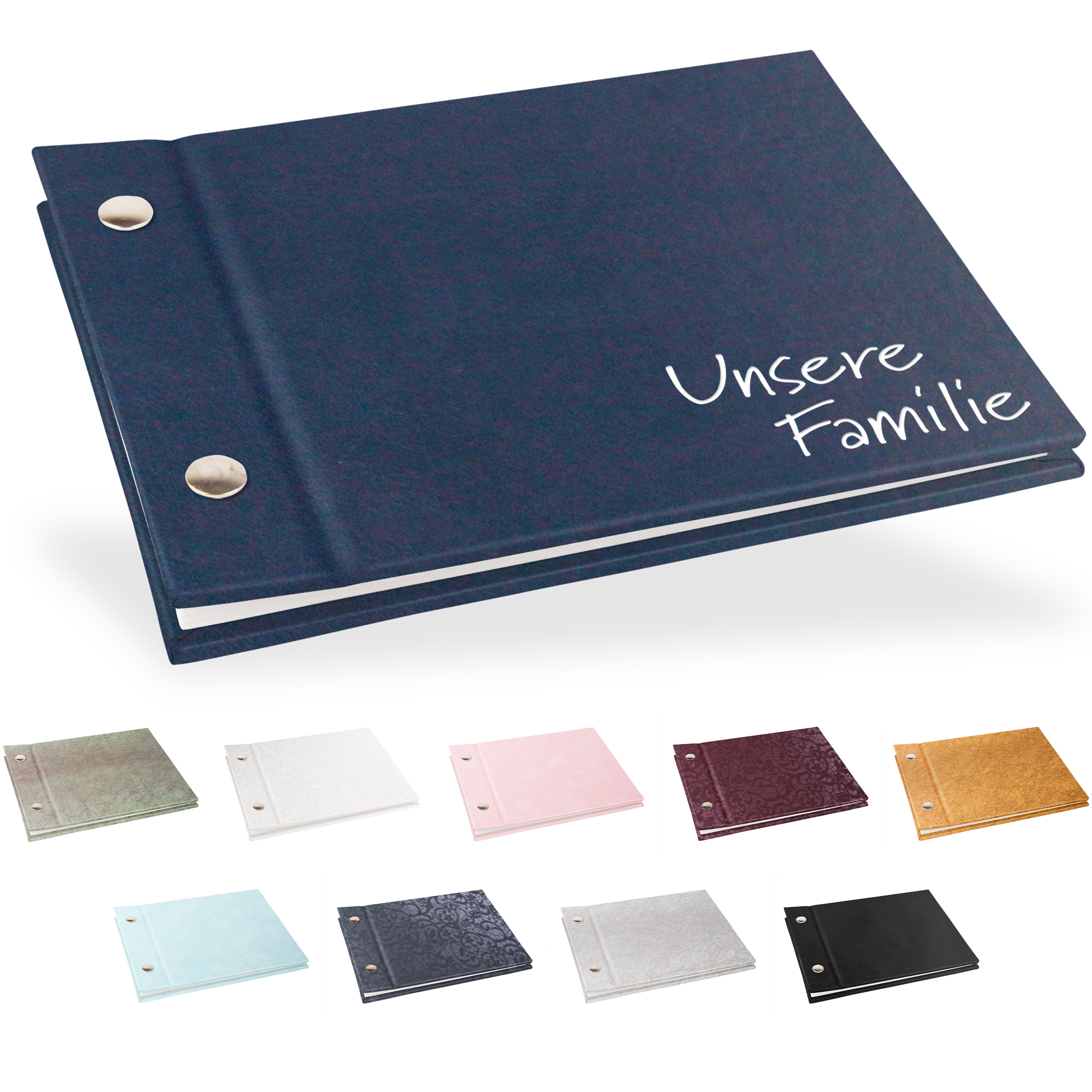 Portraitalbum Trend-Line, Format 16 x 13 cm, ohne Bildausschnitt, Weiß