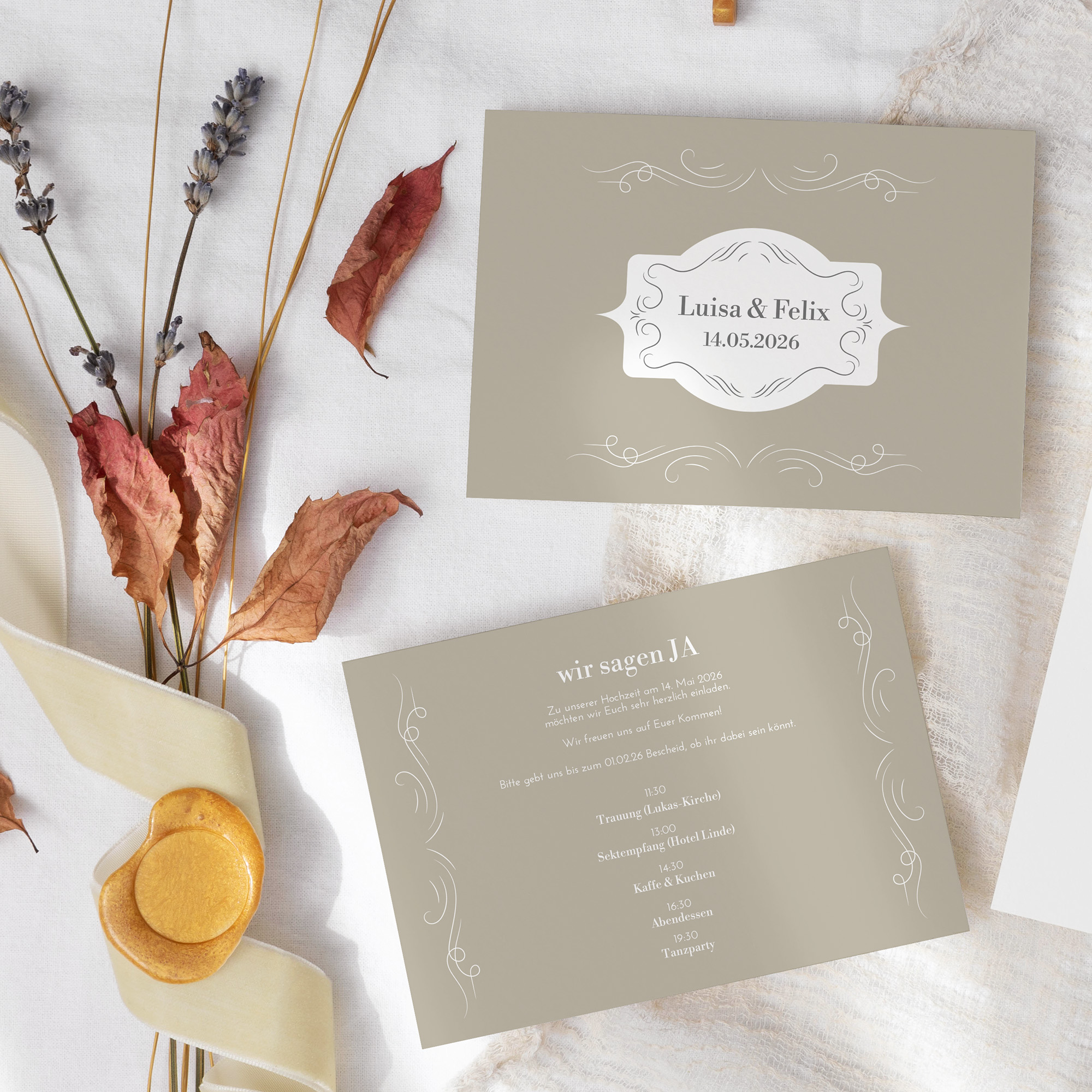 Postkarte DIN A6 im Querformat - Vintage "Antique Peony"