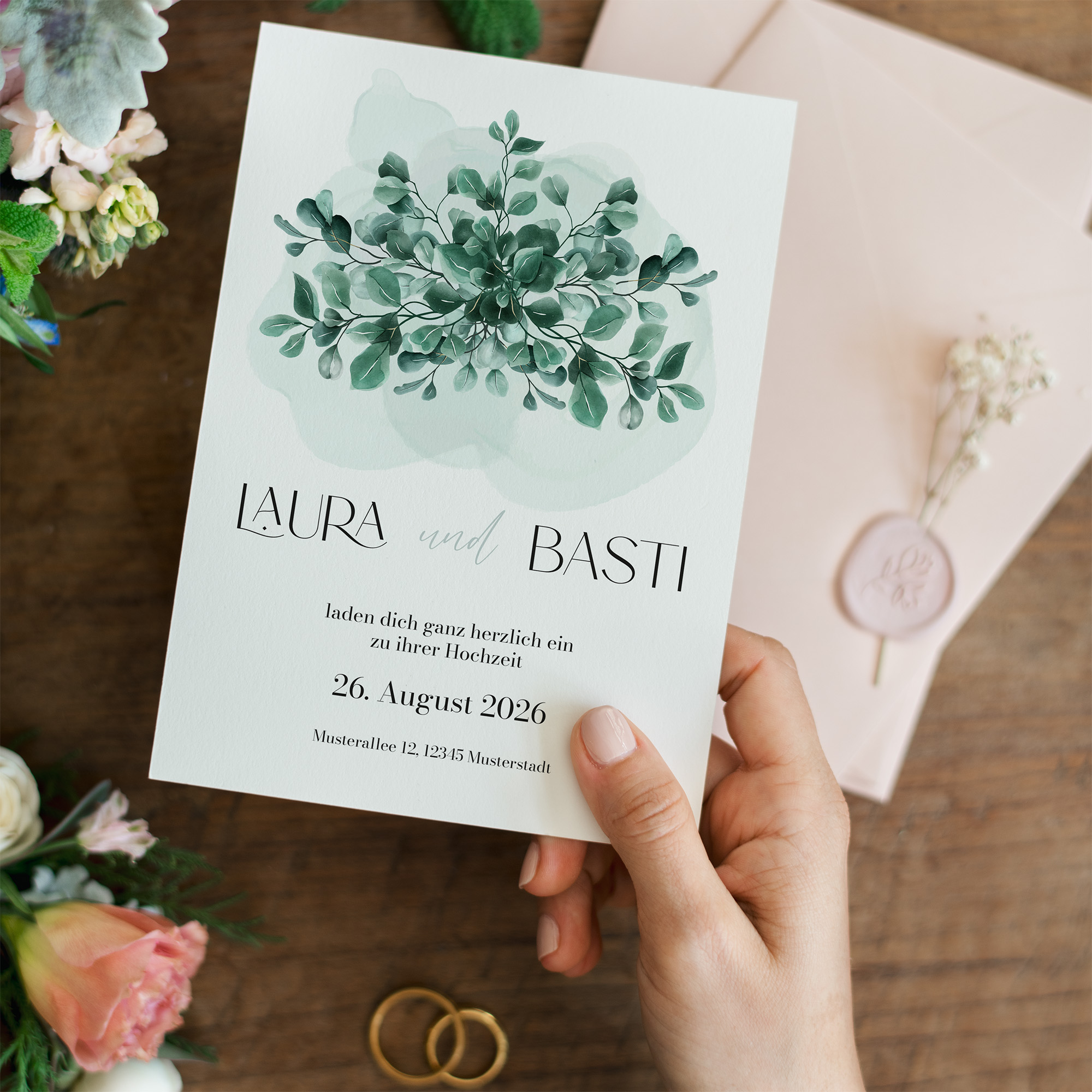 Postkarte DIN A6 im Hochformat - Greenery "Eucalyptus Crown"