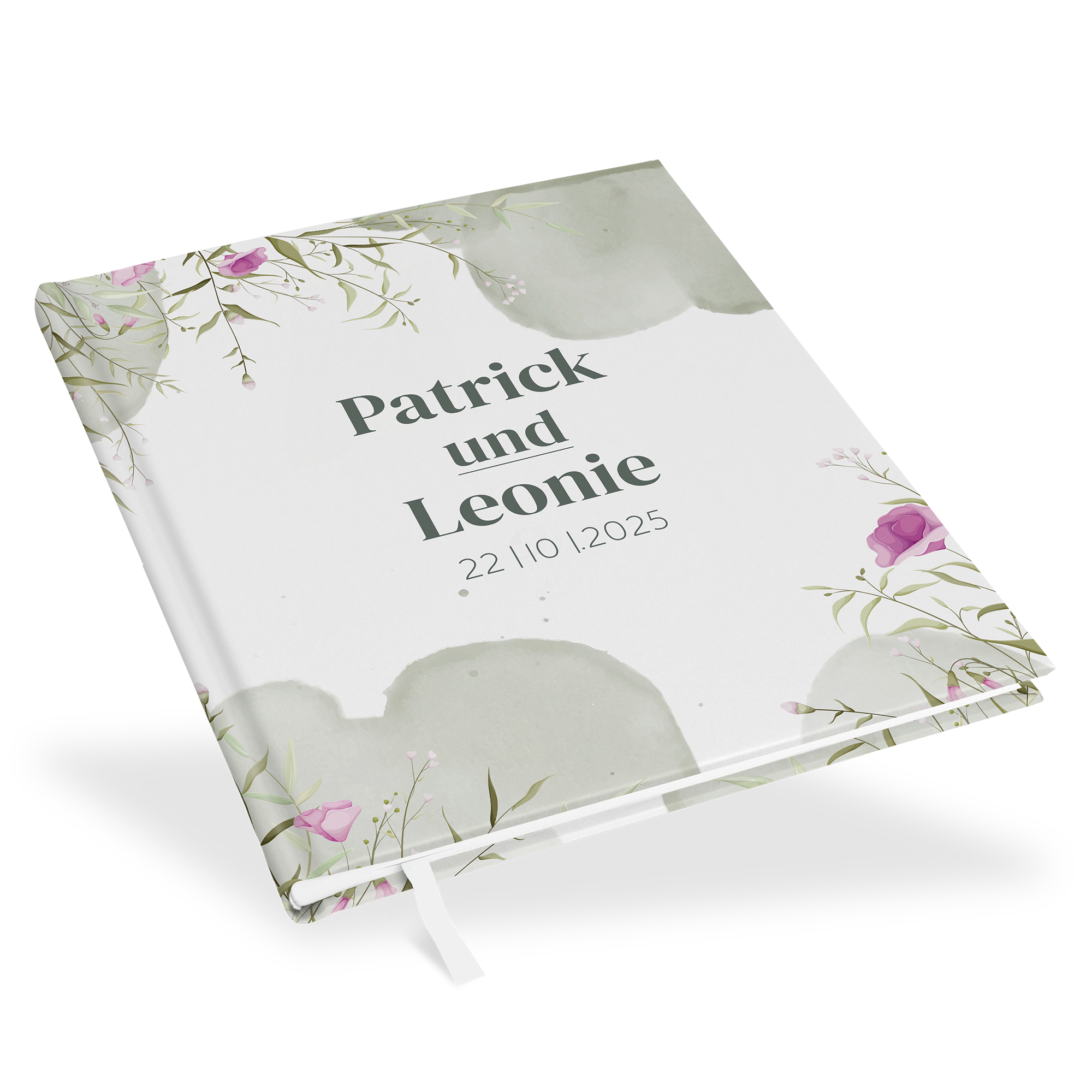 Erinnerungsbuch Hochzeit - Aquarell "Wildflower Garden"