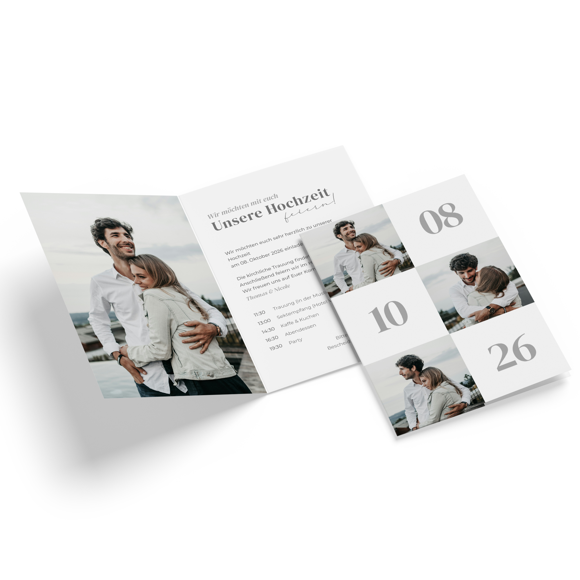 Klappkarte DIN A6 im Hochformat - Minimalistisch "Oslo"