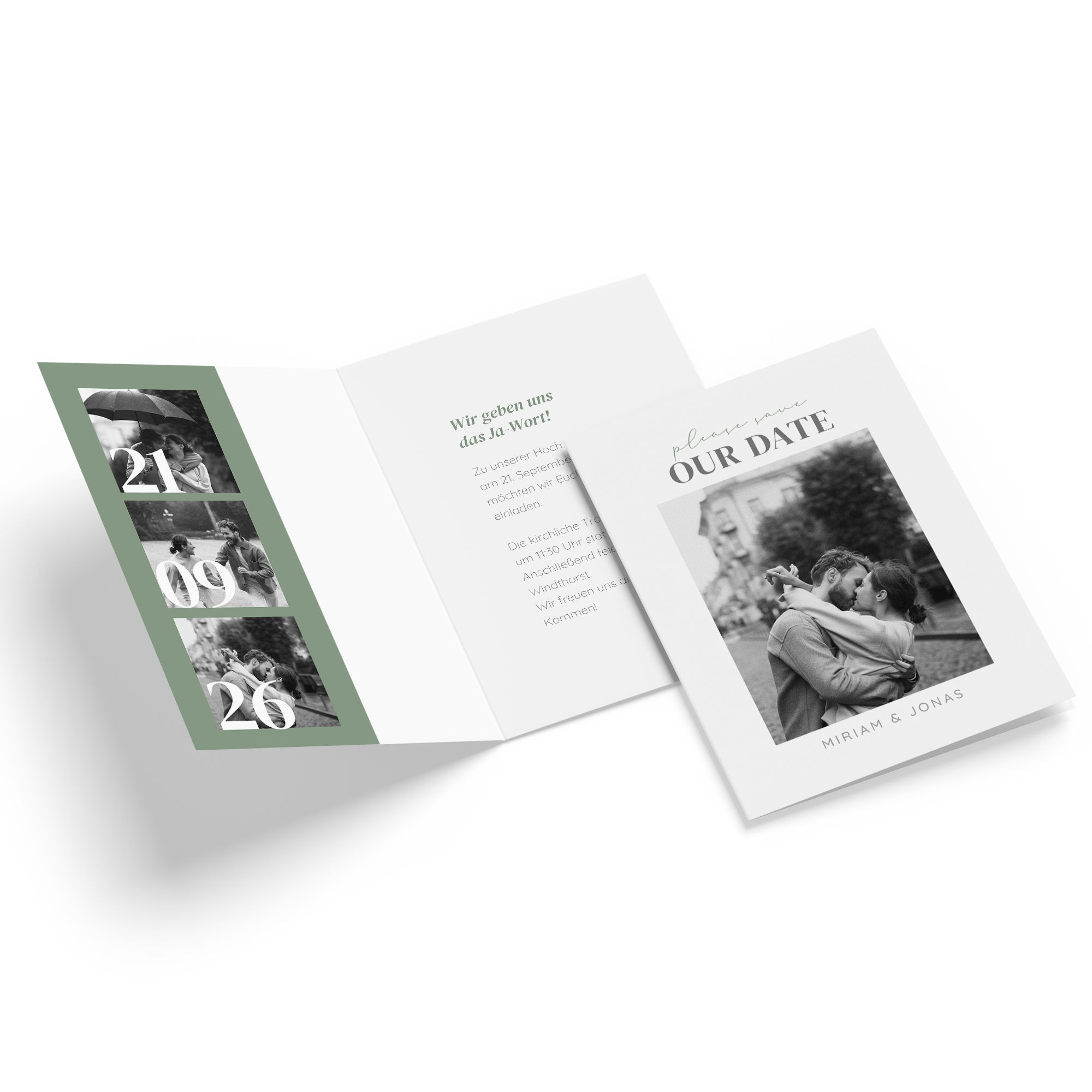 Klappkarte DIN A6 im Hochformat - Minimalistisch - "Berlin"