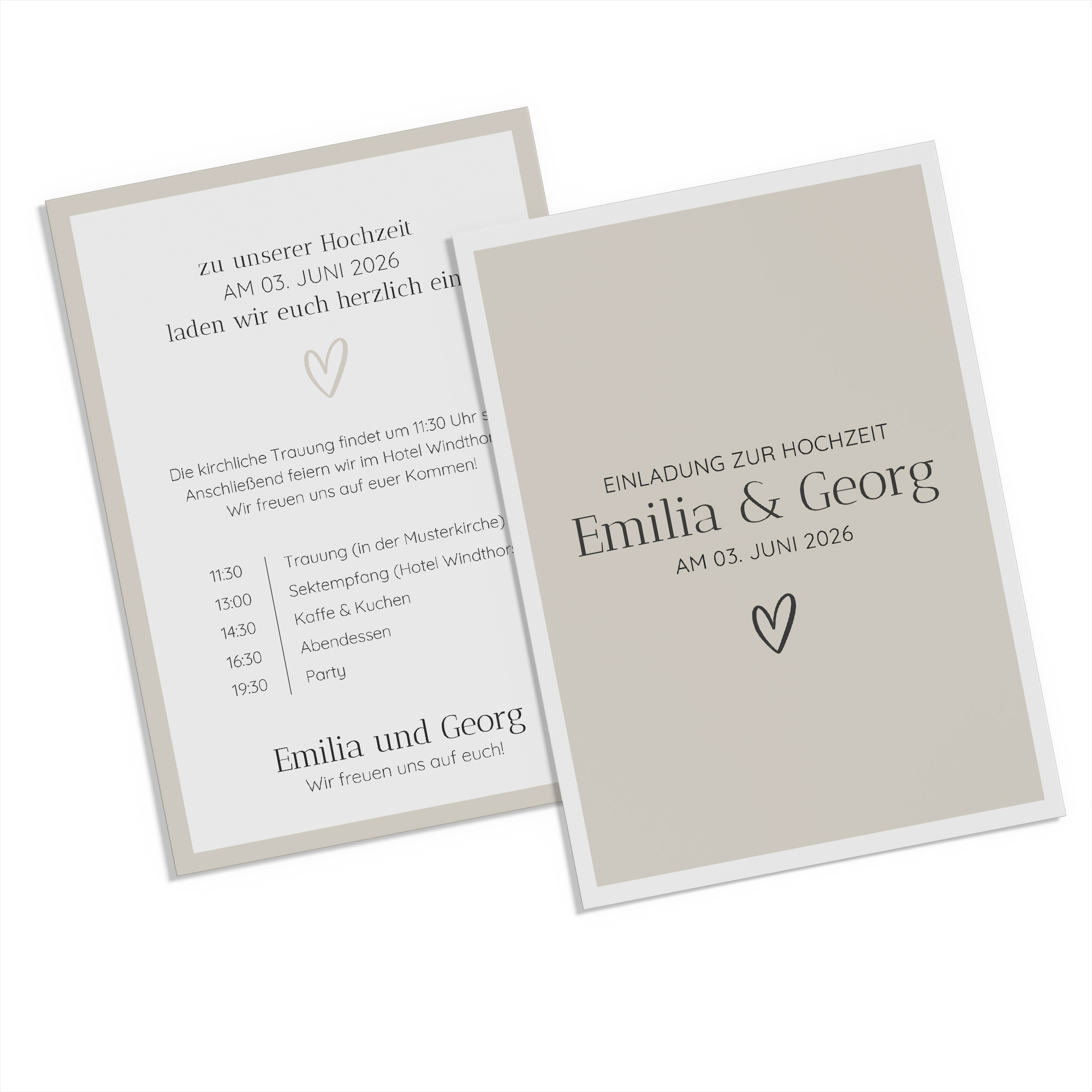 Postkarte DIN A6 im Hochformat - Minimalistisch "Latte Macchiato"