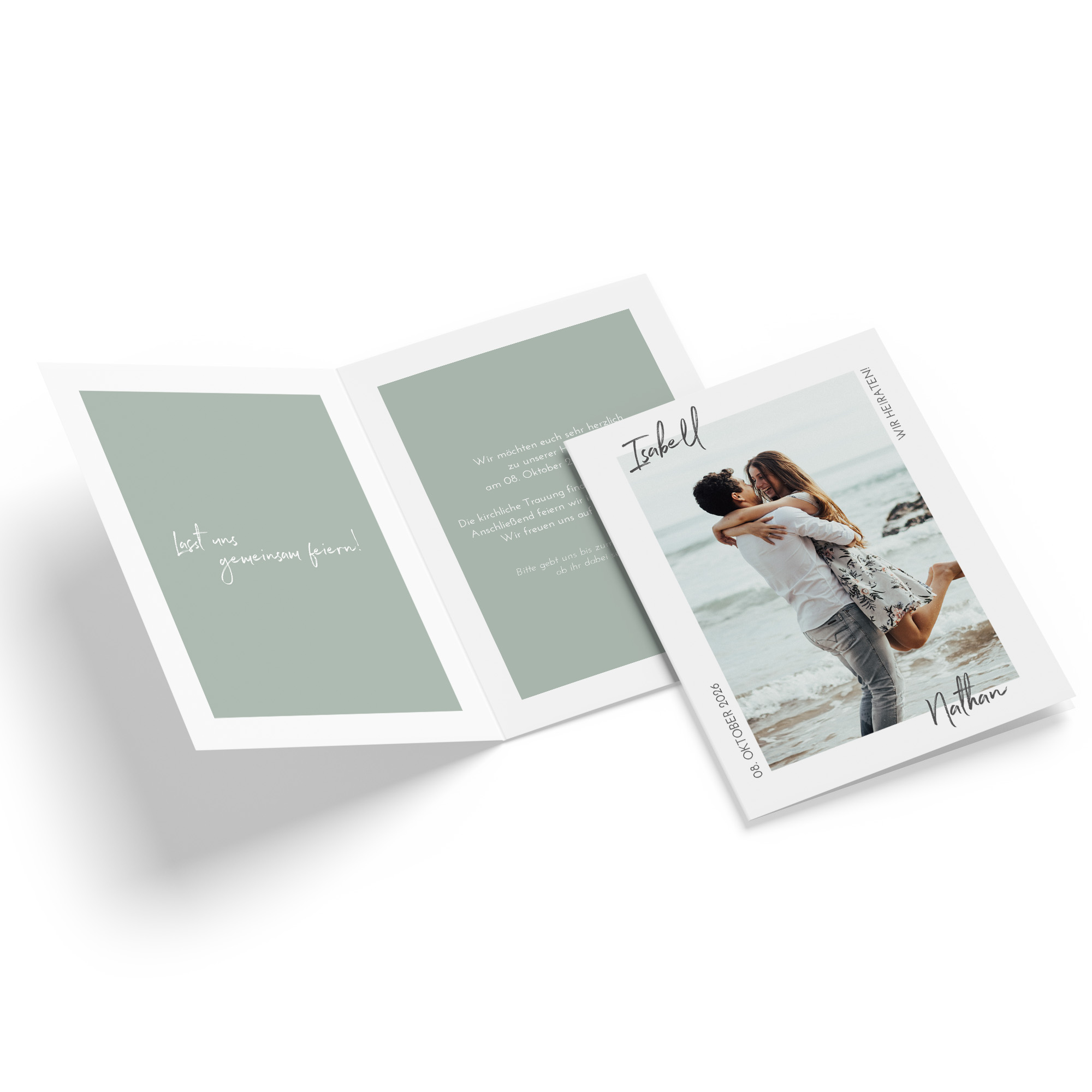 Klappkarte DIN A6 im Hochformat - Minimalistisch "Florence"