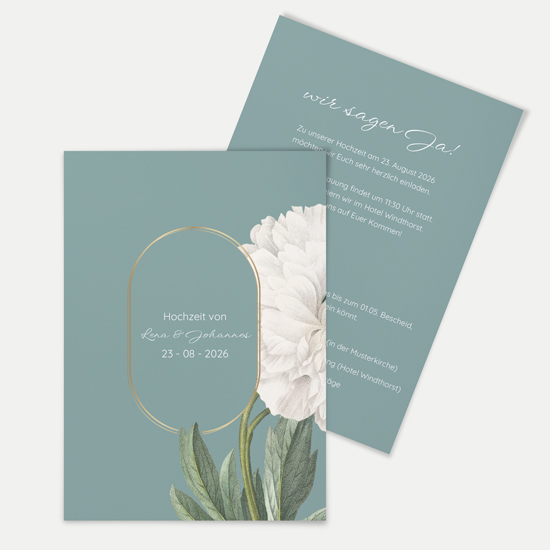 Postkarte DIN A6 im Hochformat - Vintage "Floral Epoque"