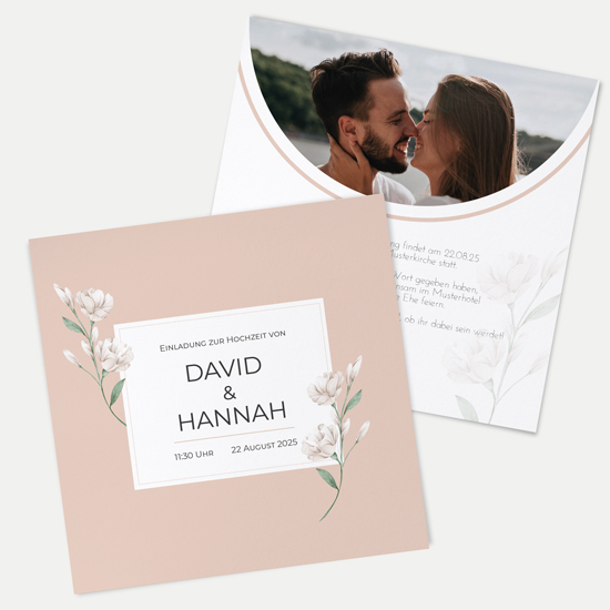 Postkarte Quadrat 148 x 148 mm - Floral "Neutral Florals"