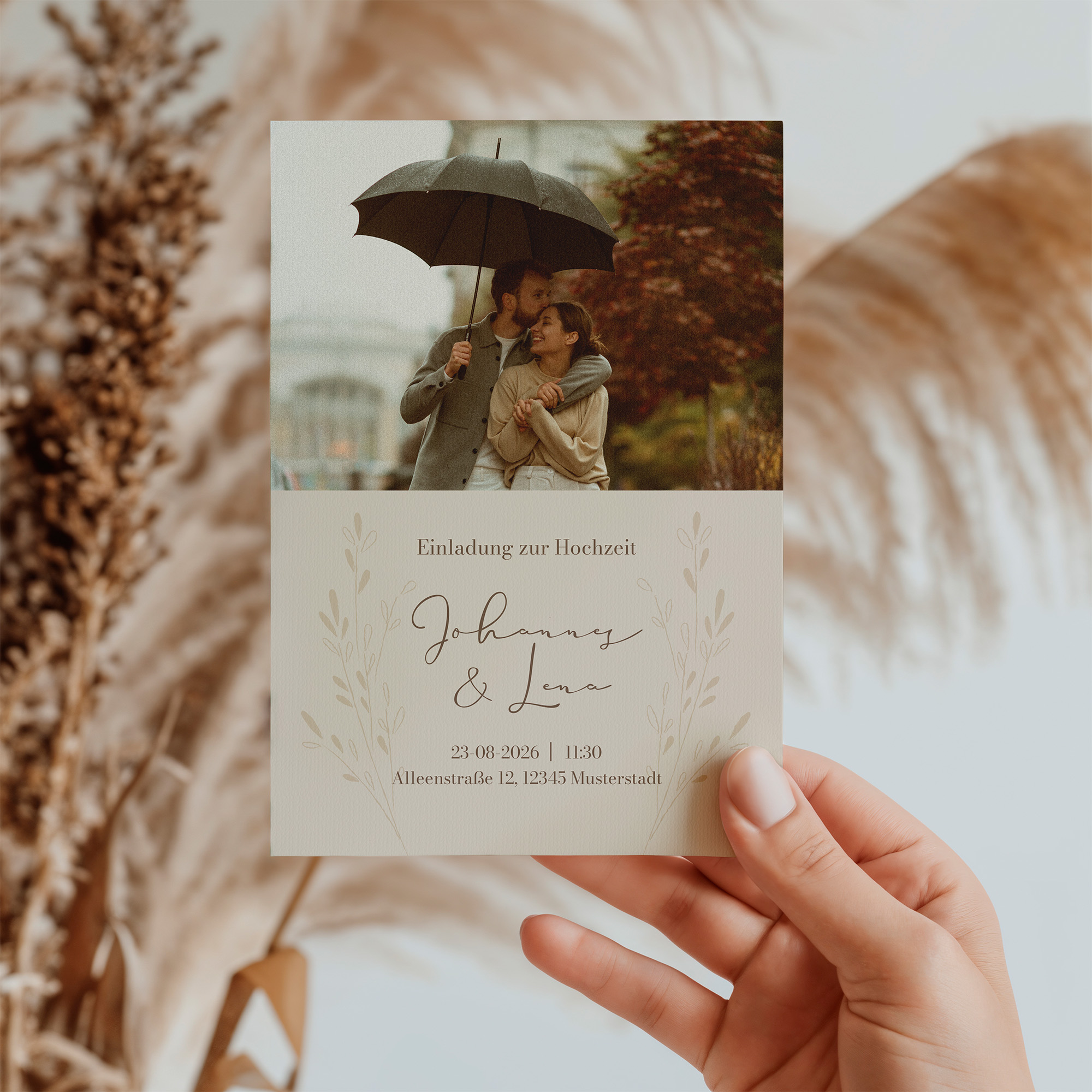 Postkarte DIN A6 im Hochformat - Vintage "Golden Memories"