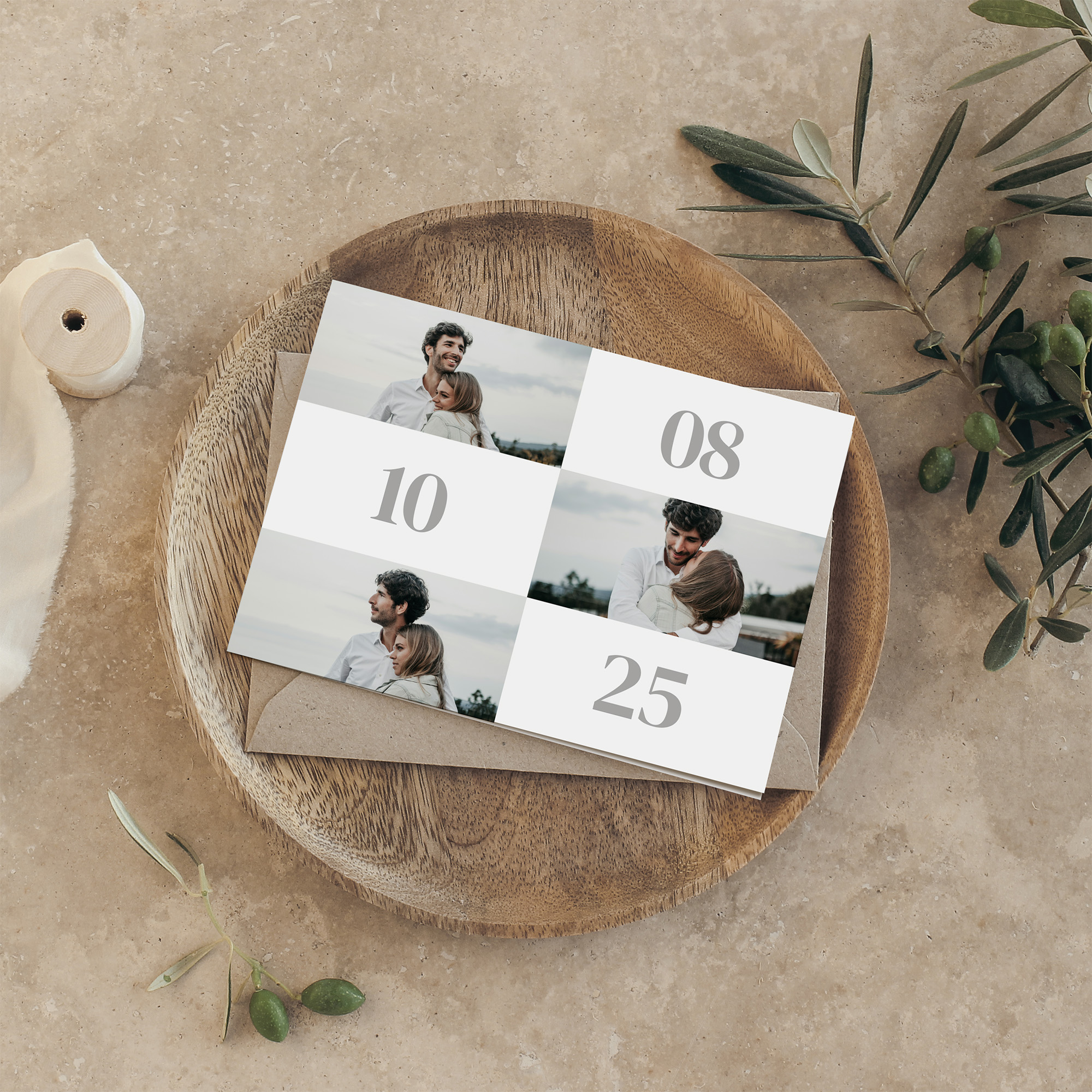 Klappkarte DIN A6 im Querformat - Minimalistisch "Oslo"