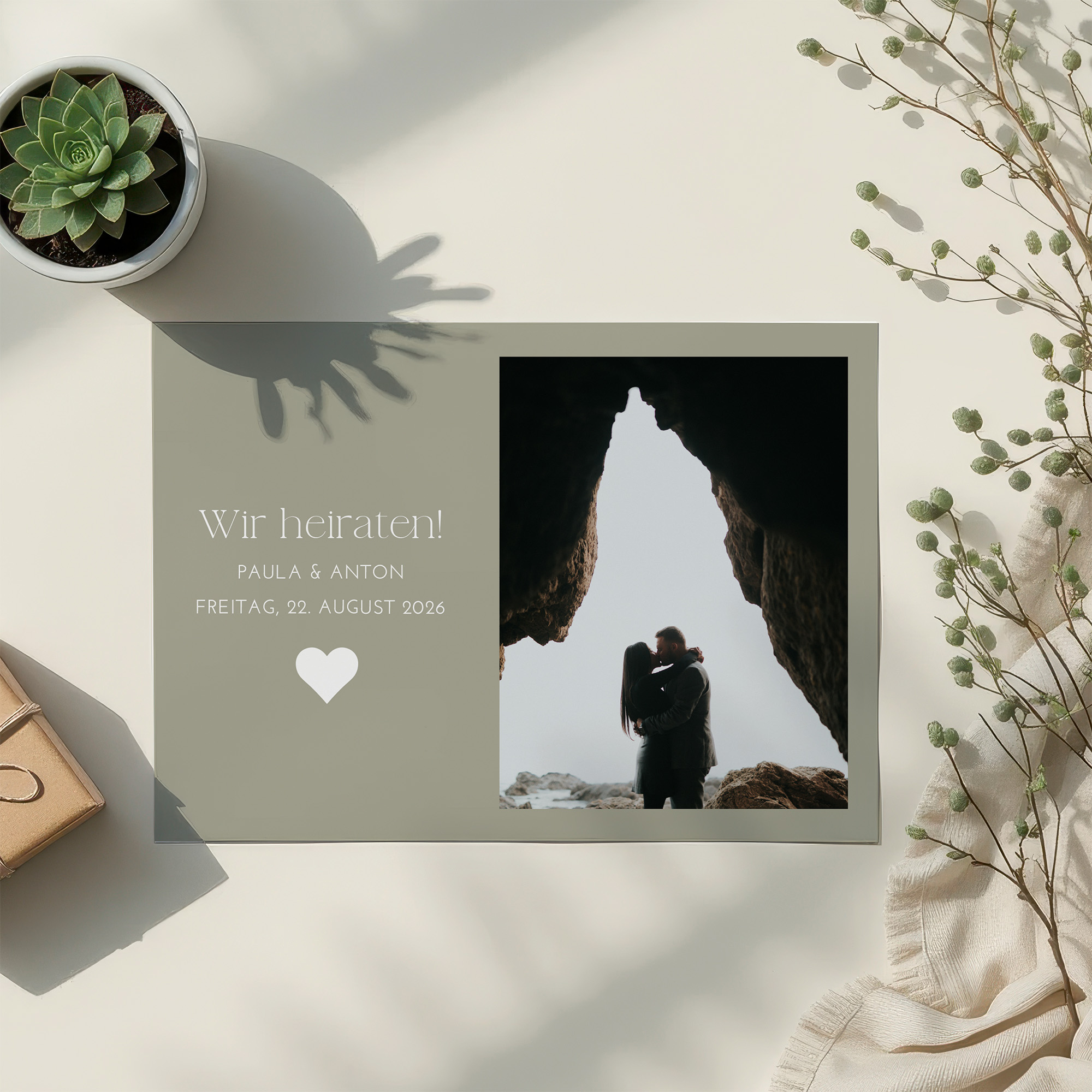 Postkarte DIN A6 im Querformat - Minimalistisch "Vienna"