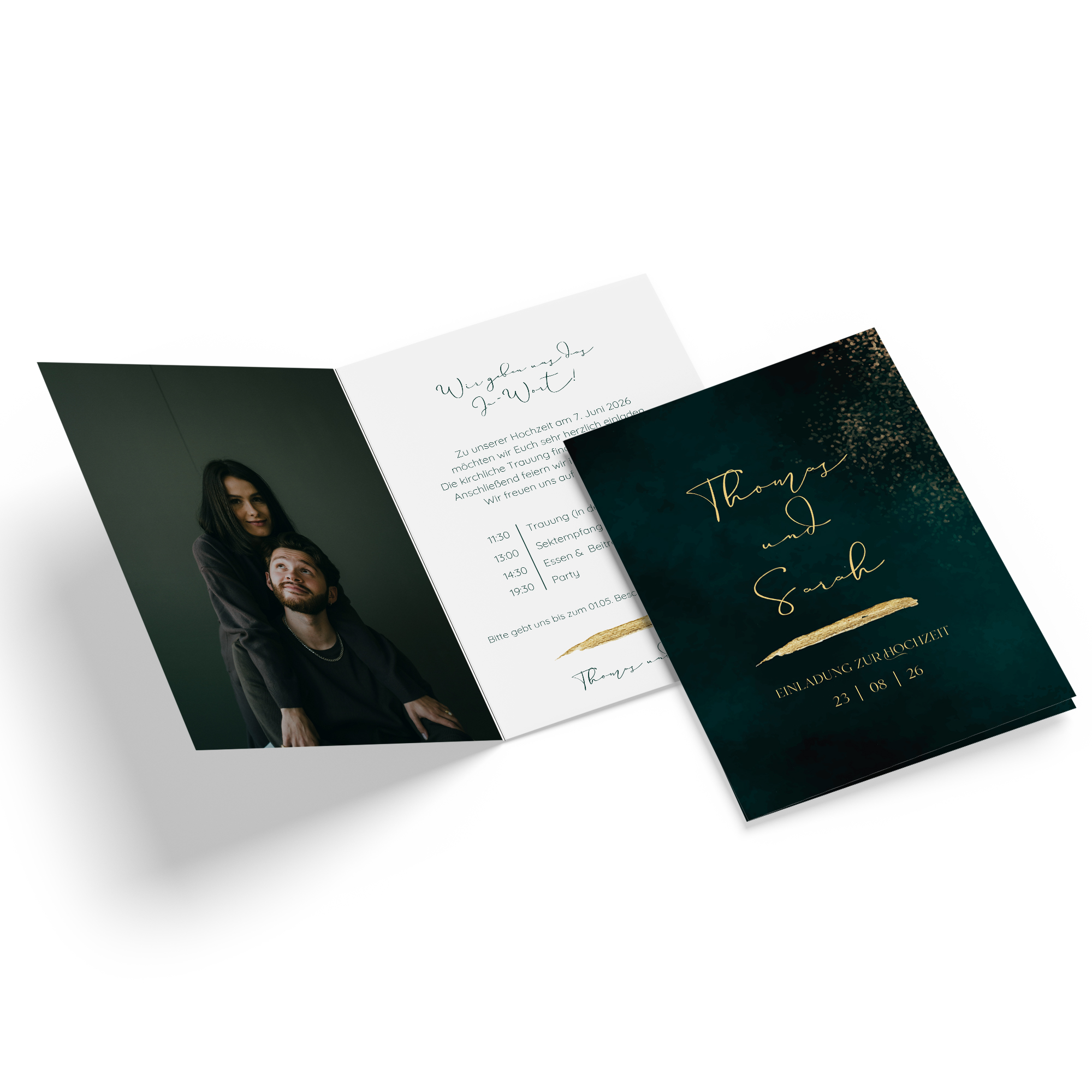 Klappkarte DIN A6 im Hochformat - Vintage - "Velvet Night"