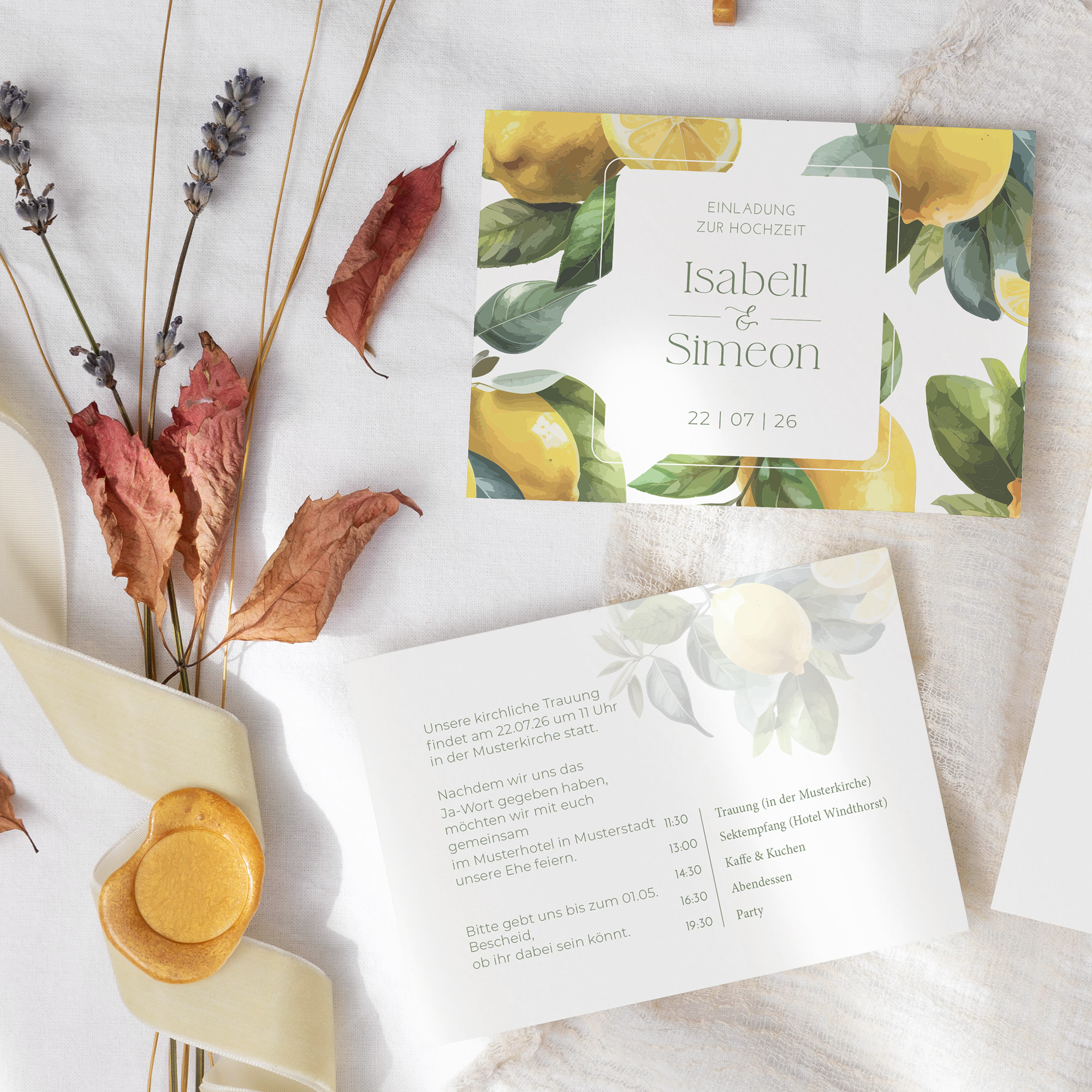 Postkarte DIN A6 im Querformat - Floral "Tuscan Bloom"