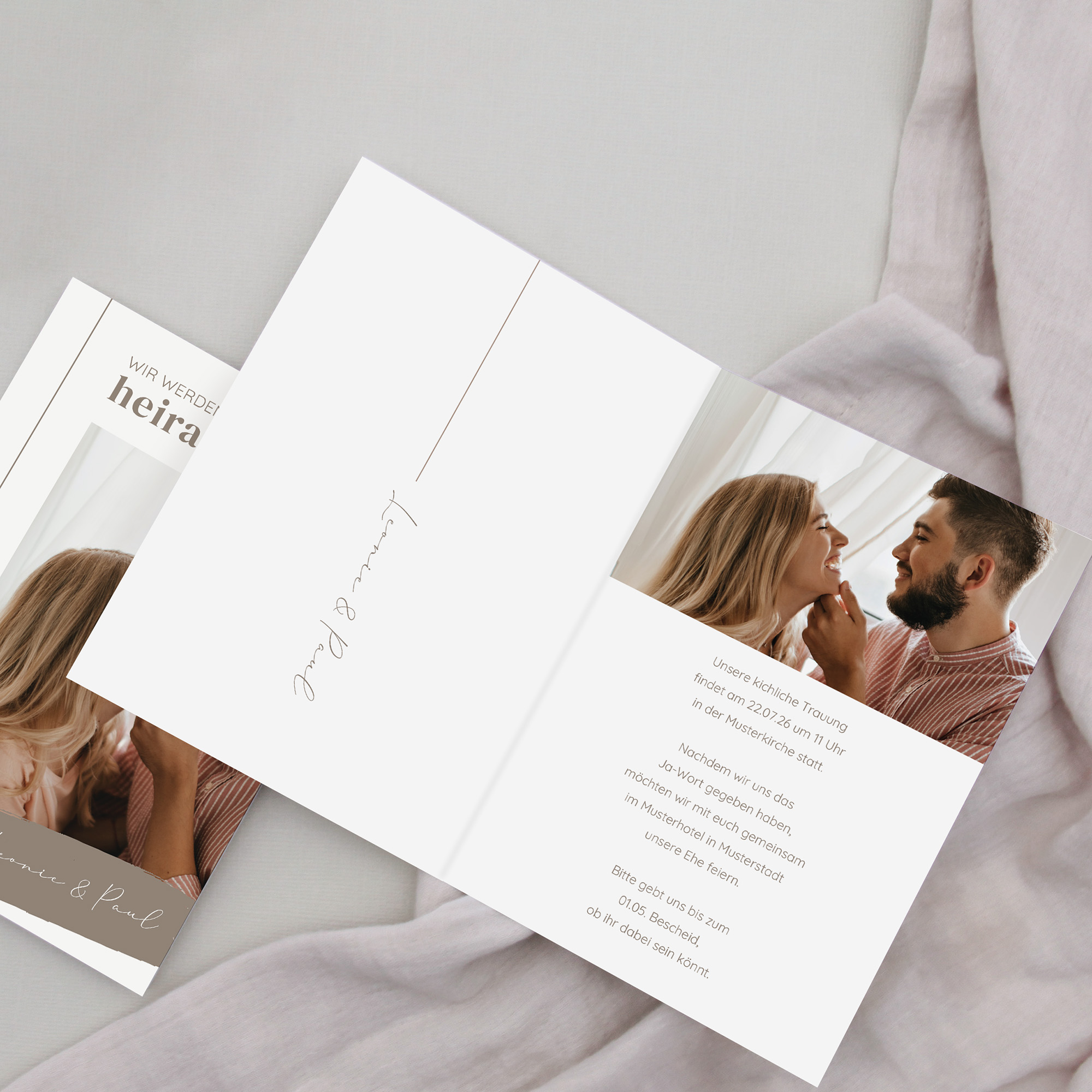 Klappkarte DIN A6 im Hochformat - Minimalistisch "Copenhagen"