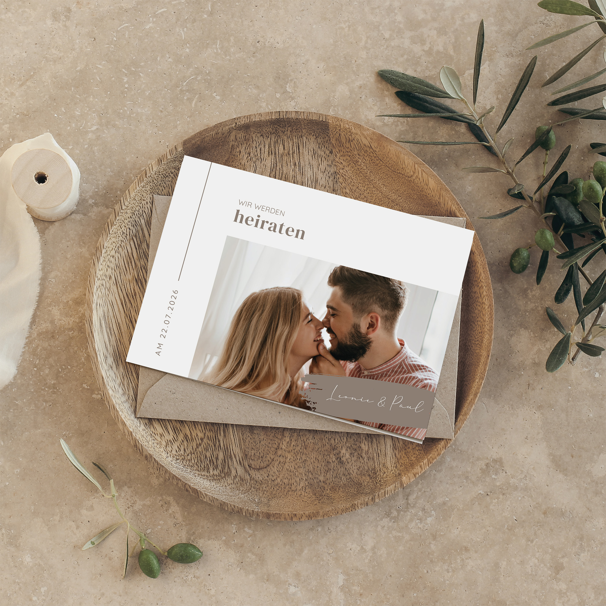 Klappkarte DIN A6 im Querformat - Minimalistisch "Copenhagen"