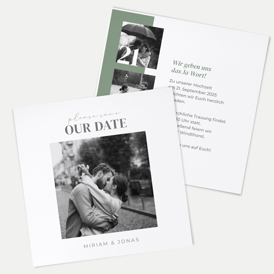 Postkarte Quadrat 148 x 148 mm - Minimalistisch "Berlin"