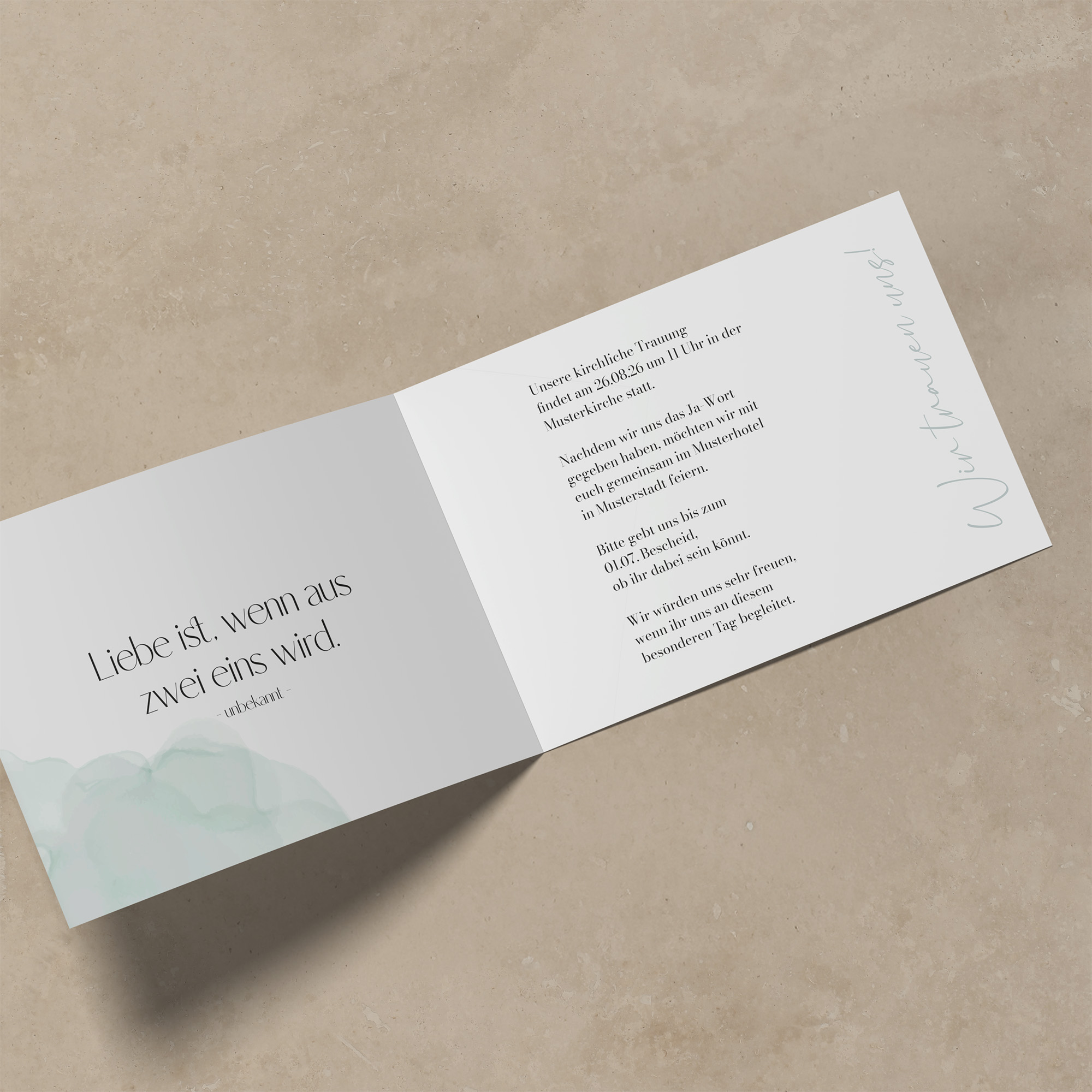 Klappkarte DIN A6 im Querformat - Greenery "Eucalyptus Crown"