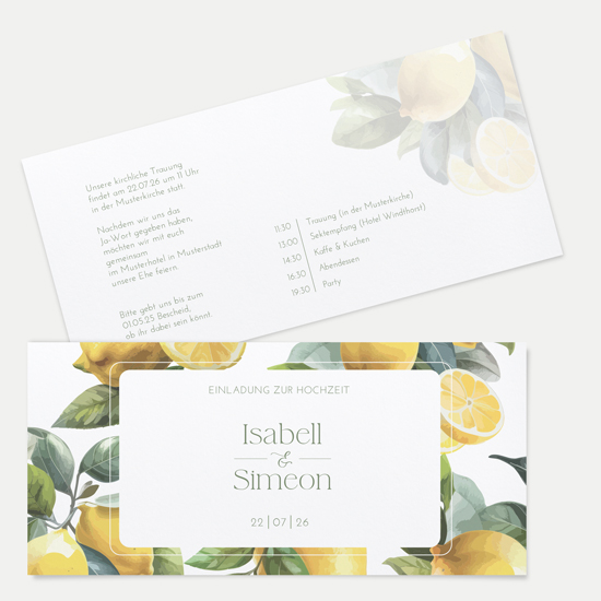 Postkarten DIN lang im Querformat 210 x 98 mm - Floral "Tuscan Bloom"