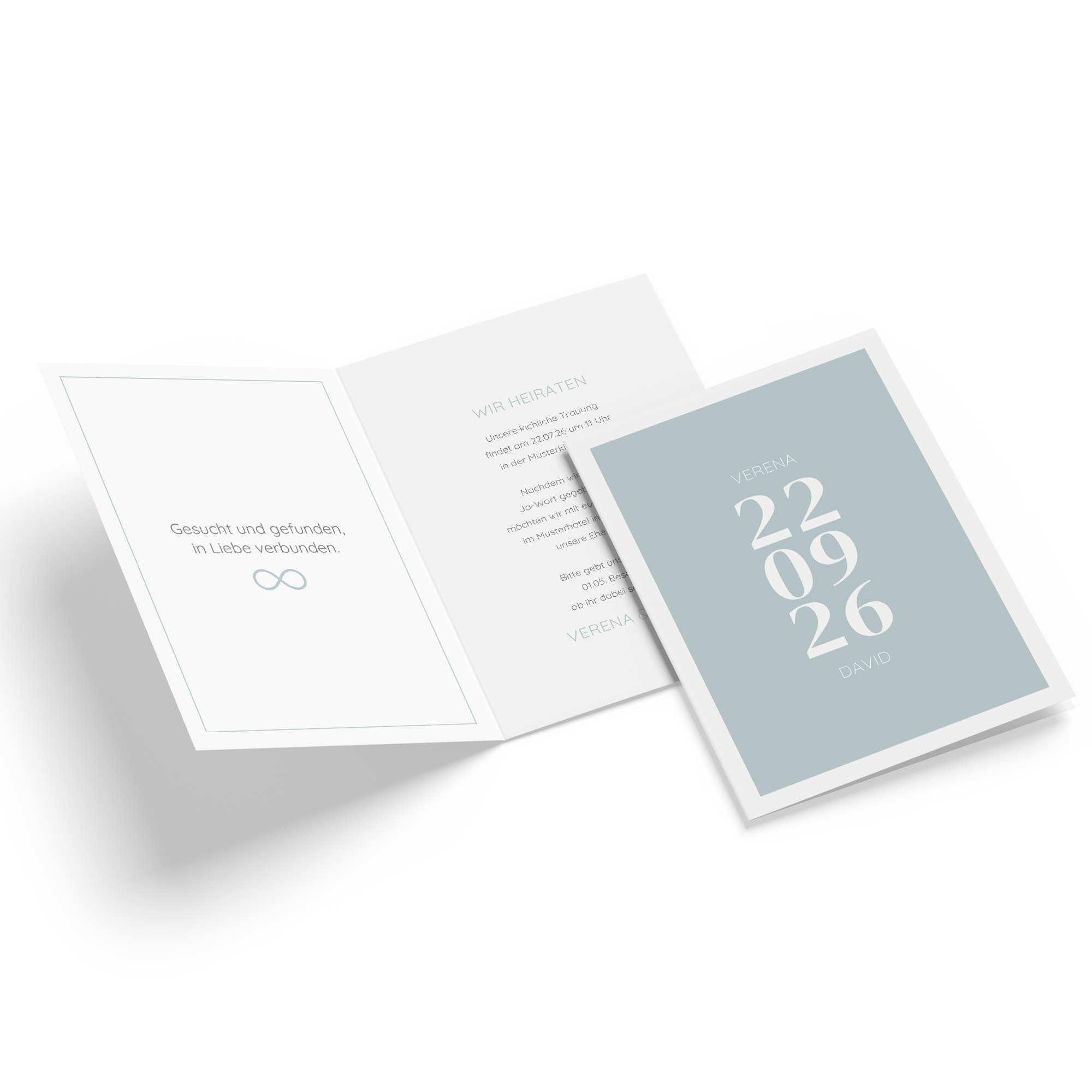 Klappkarte DIN A6 im Hochformat - Minimalistisch "Lisbon"