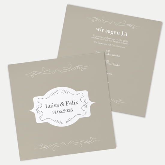 Postkarte Quadrat 148 x 148 mm - Vintage "Antique Peony"