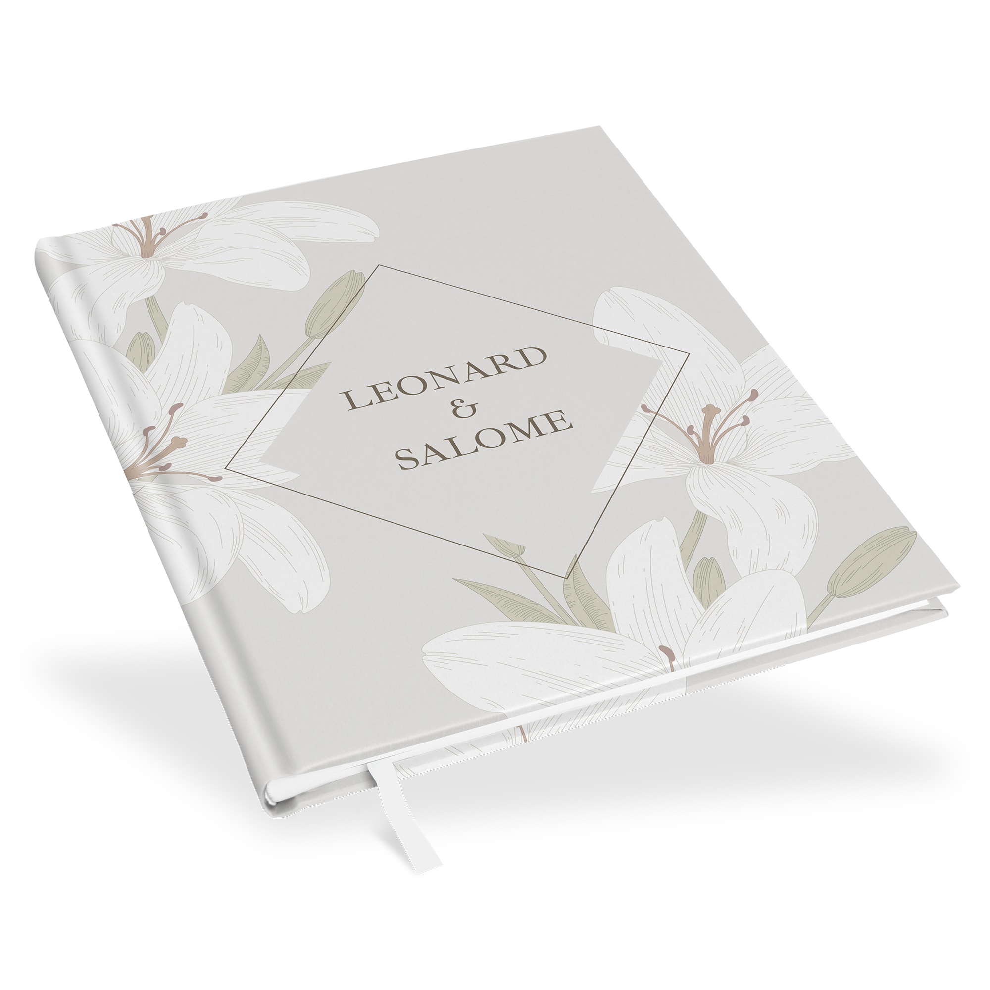 Erinnerungsbuch Hochzeit - Floral "White Lily"
