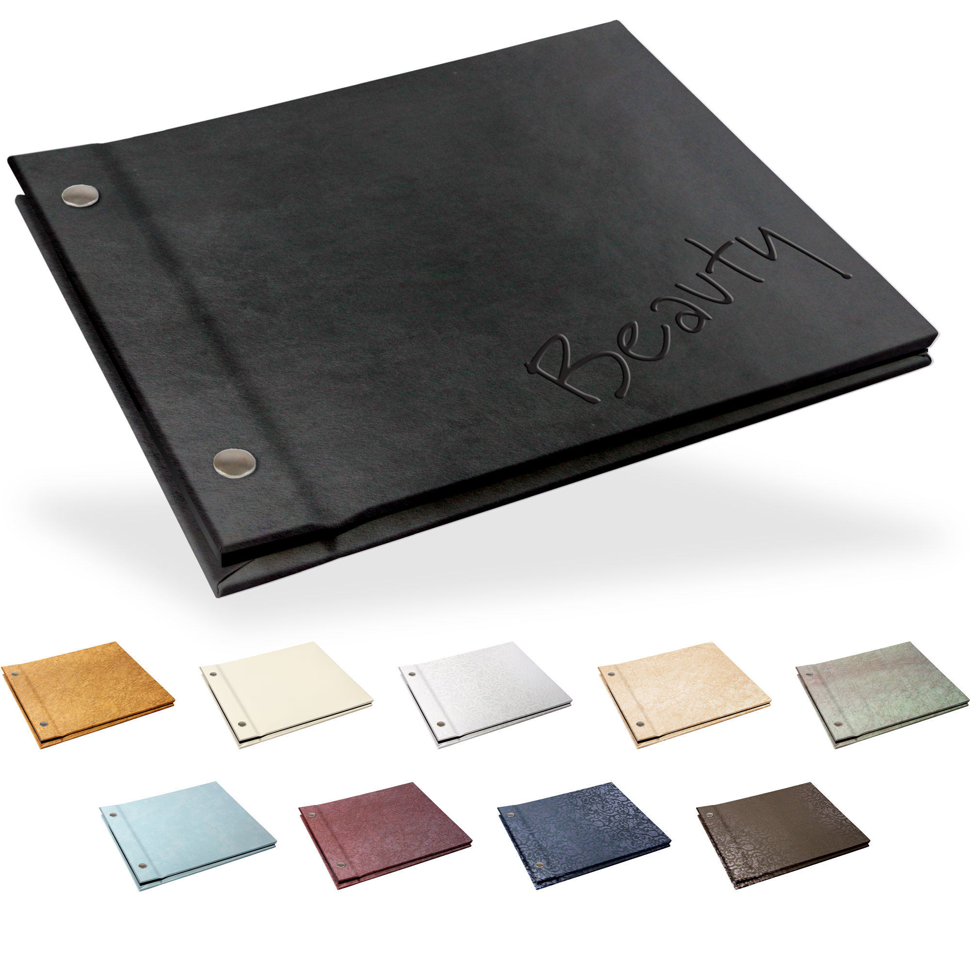 Portraitalbum Trend-Line, Format 19 x 17 cm, ohne Bildausschnitt, Schwarz