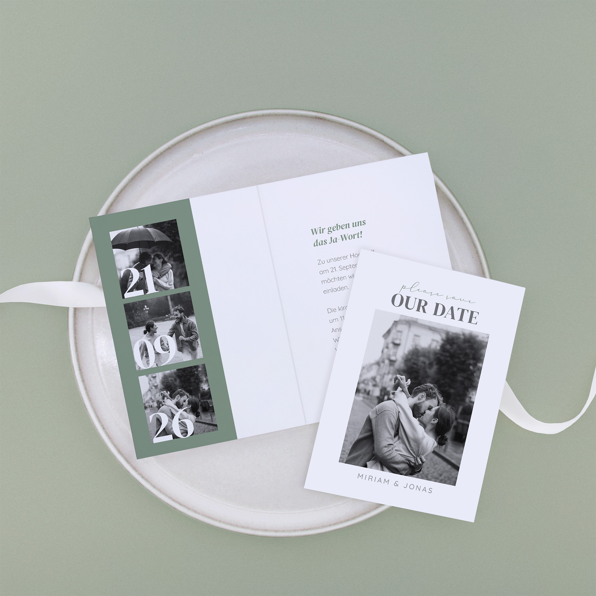 Klappkarte DIN A6 im Hochformat - Minimalistisch - "Berlin"