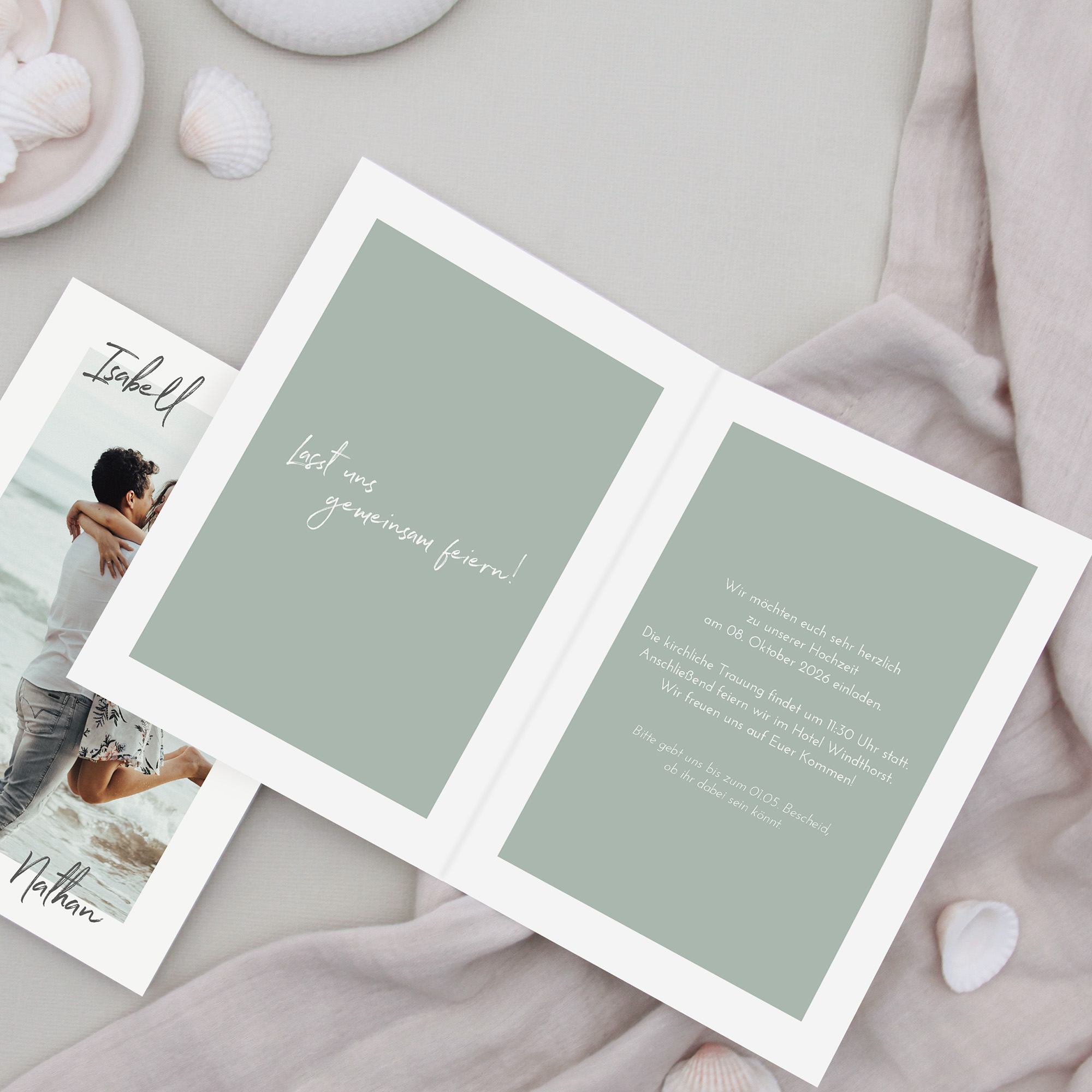 Klappkarte DIN A6 im Hochformat - Minimalistisch "Florence"