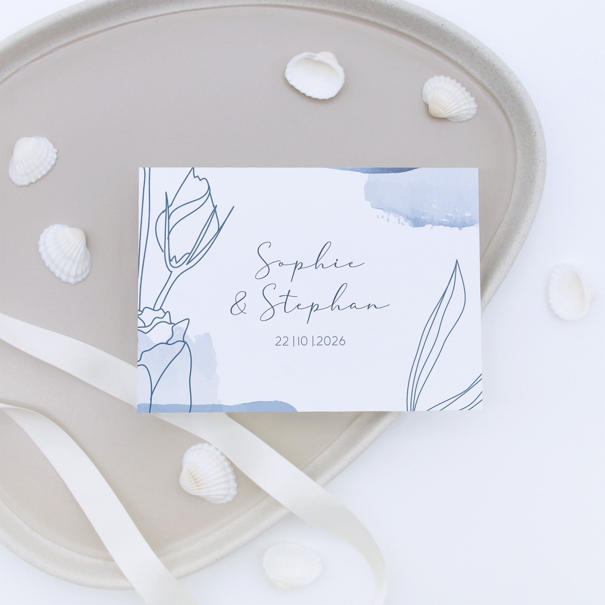 Postkarte DIN A6 im Querformat - Aquarell "midnight petals"