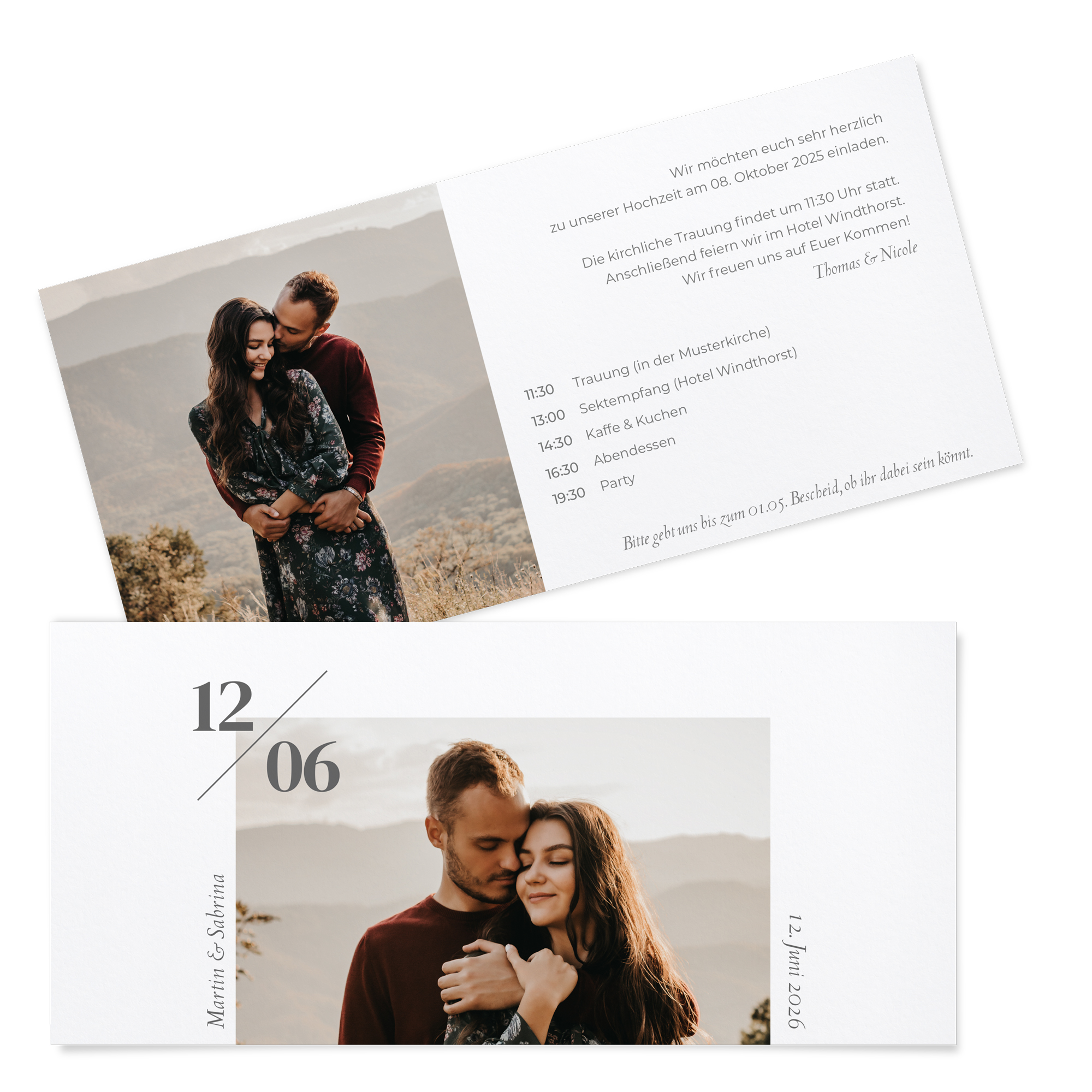 Postkarten DIN lang im Querformat 210 x 98 mm - Minimalistisch "Helsinki"