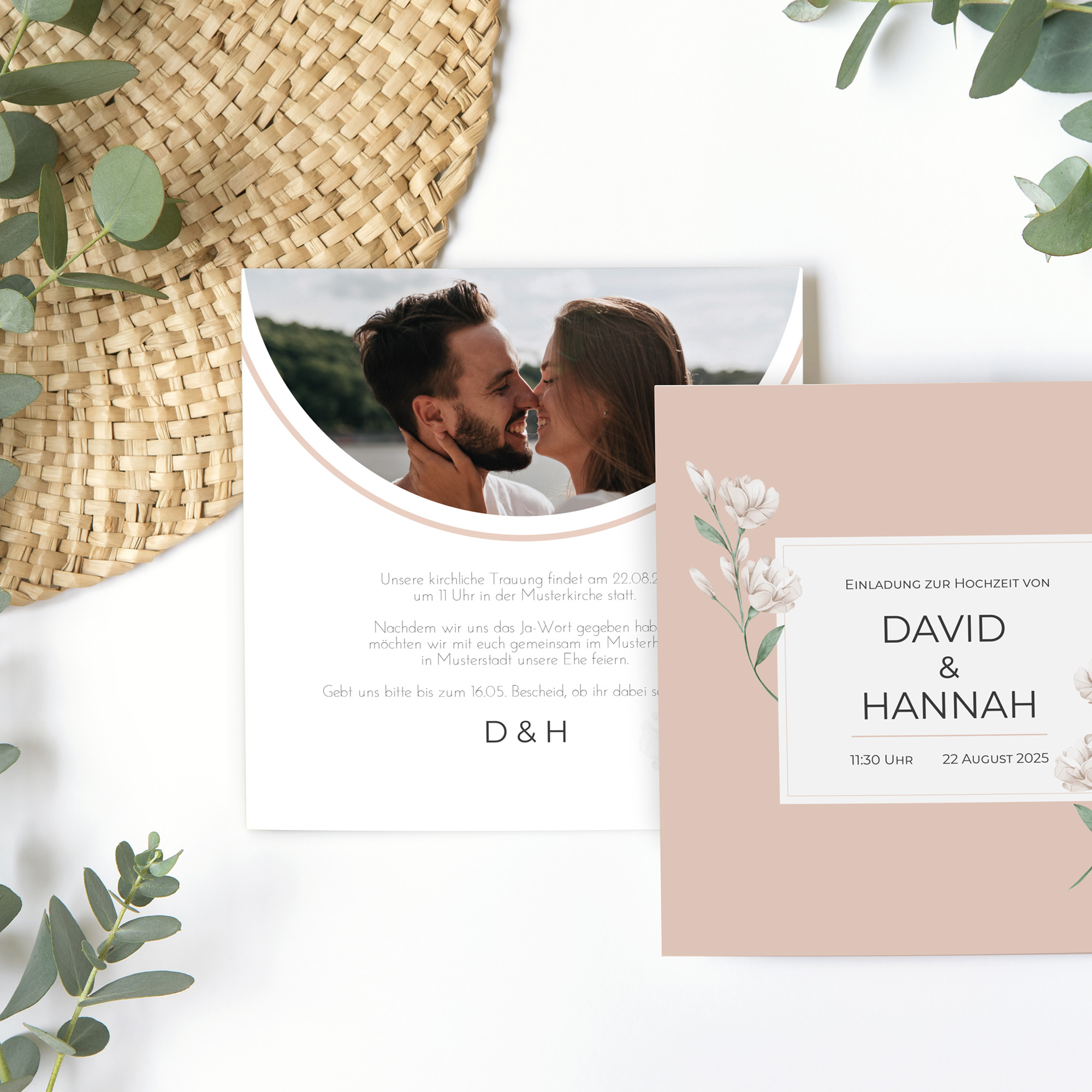 Postkarte Quadrat 148 x 148 mm - Floral "Neutral Florals"