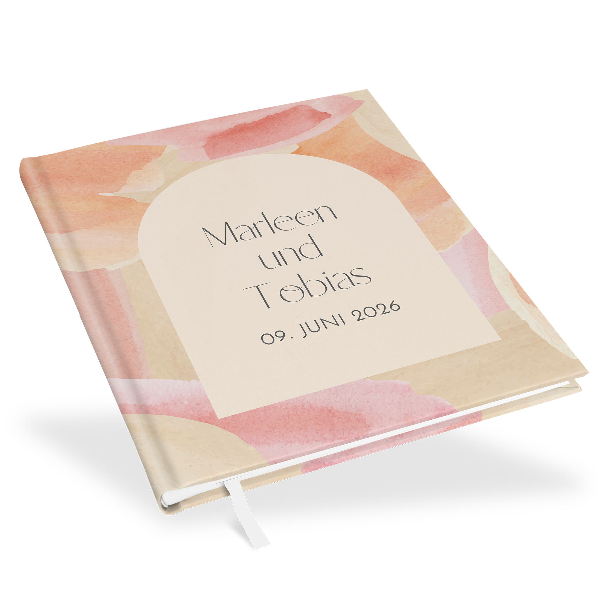 Erinnerungsbuch Hochzeit - Aquarell "sunset stroke"