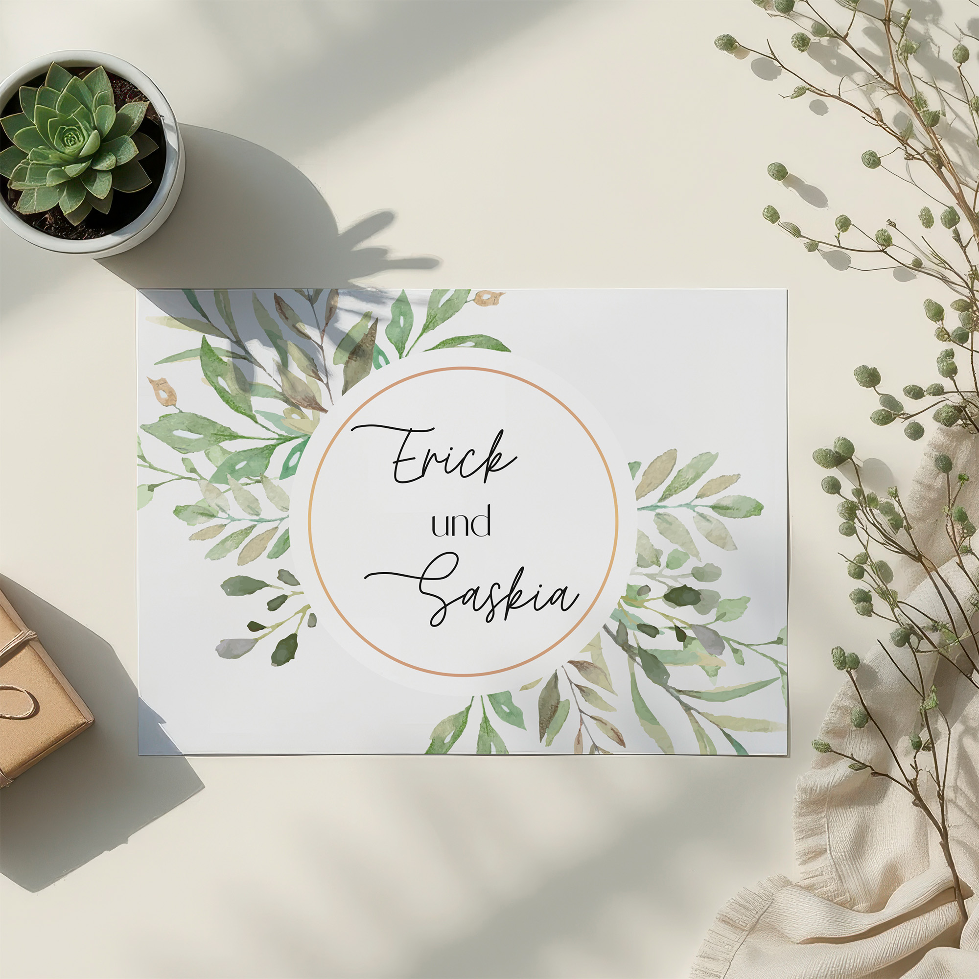 Postkarte DIN A6 im Querformat - Greenery - "Calm Grove"