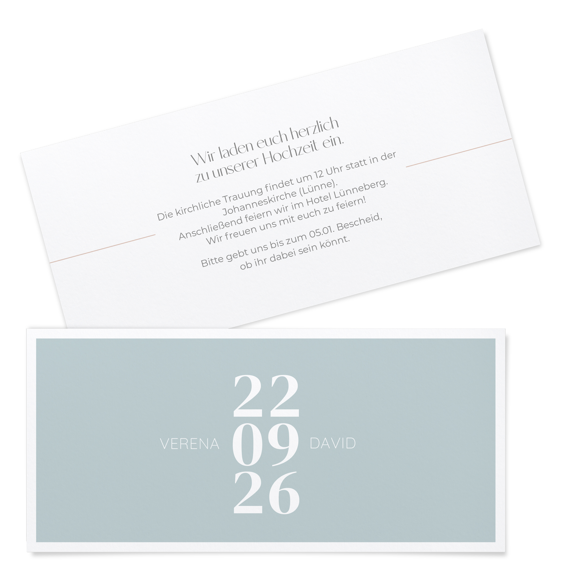 Postkarten DIN lang im Querformat 210 x 98 mm - Minimalistisch "Lisbon"