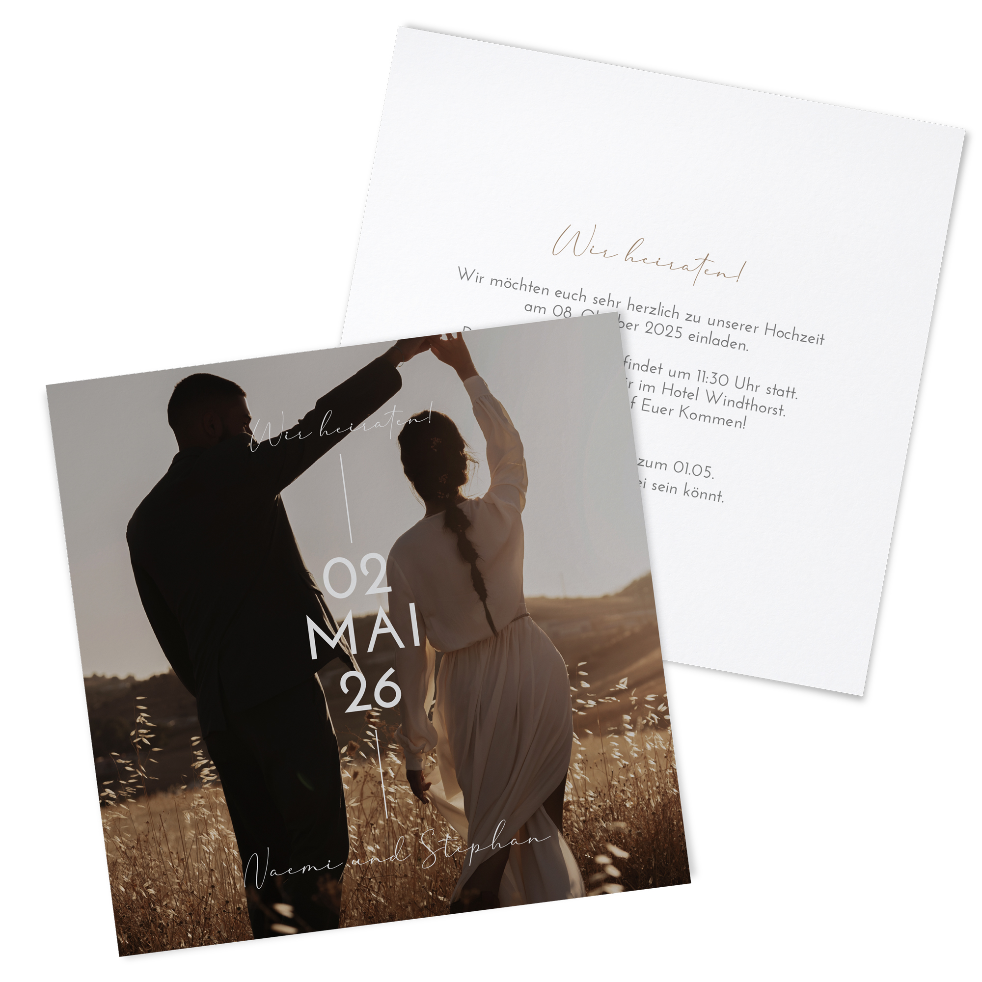 Postkarte Quadrat 148 x 148 mm - Minimalistisch "Still Lines"