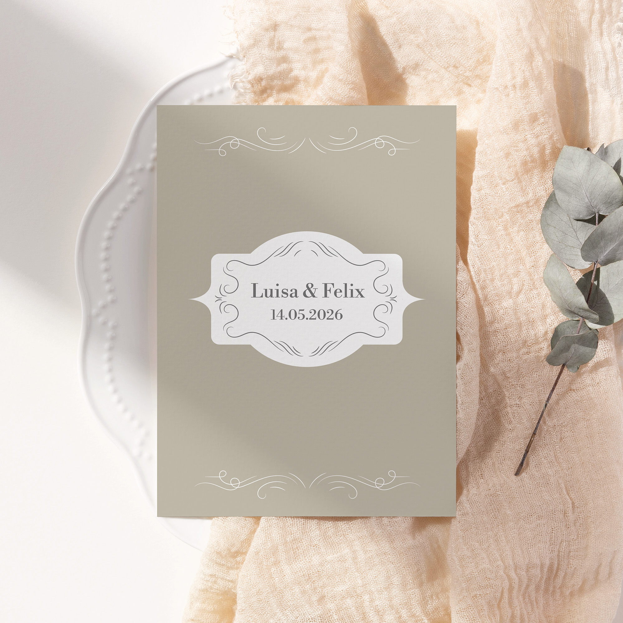 Postkarte DIN A6 im Hochformat - Vintage "Antique Peony"