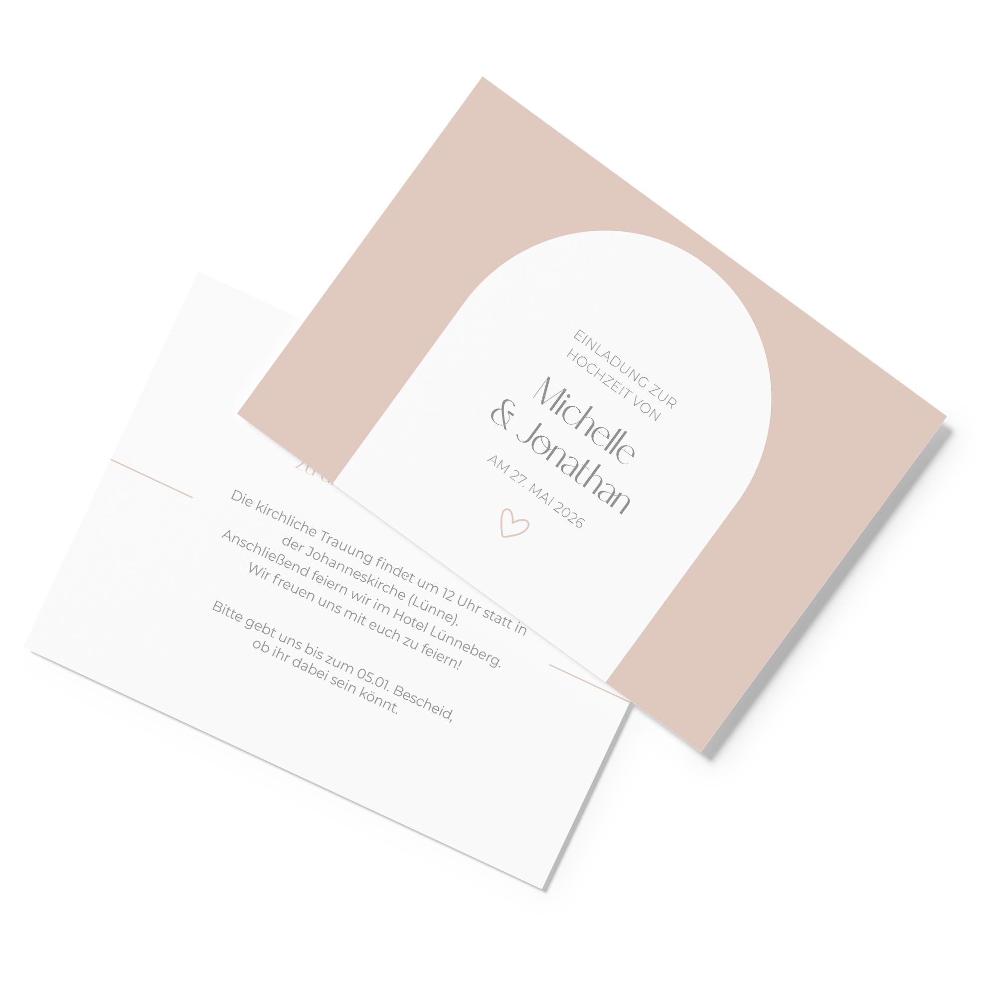 Postkarte DIN A6 im Querformat - Minimalistisch "Lille"