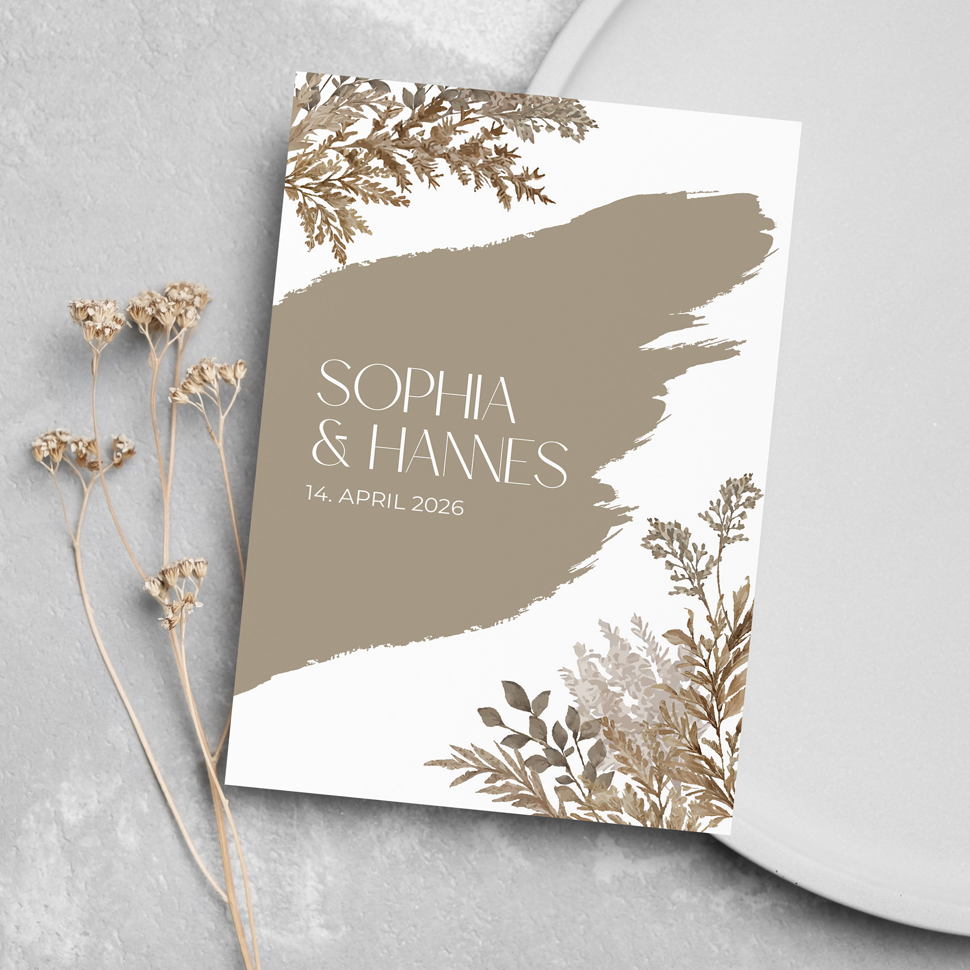 Postkarte DIN A6 im Hochformat - Boho "Earthstroke"