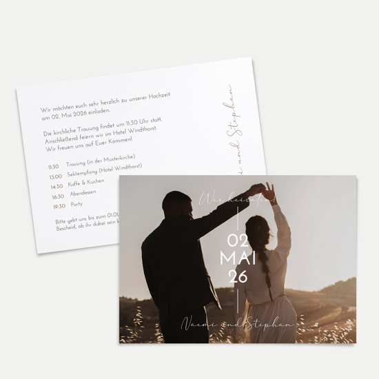 Postkarte DIN A6 im Querformat - Minimalistisch "Still Lines"