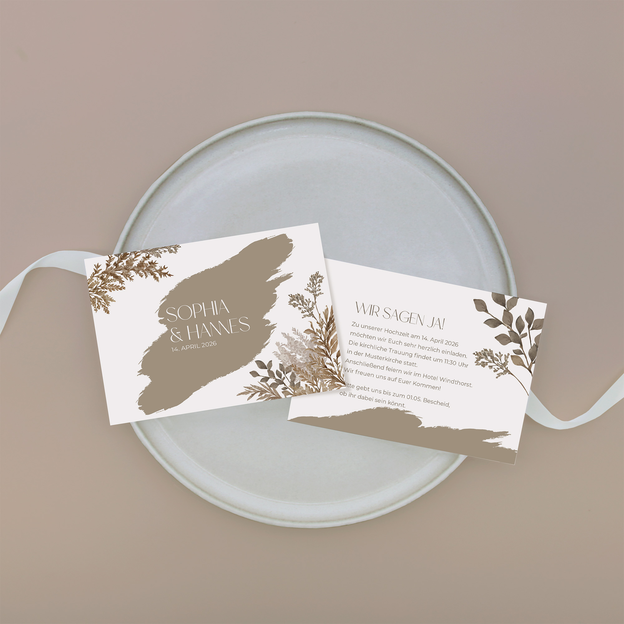 Postkarte DIN A6 im Querformat - Boho "Earthstroke"