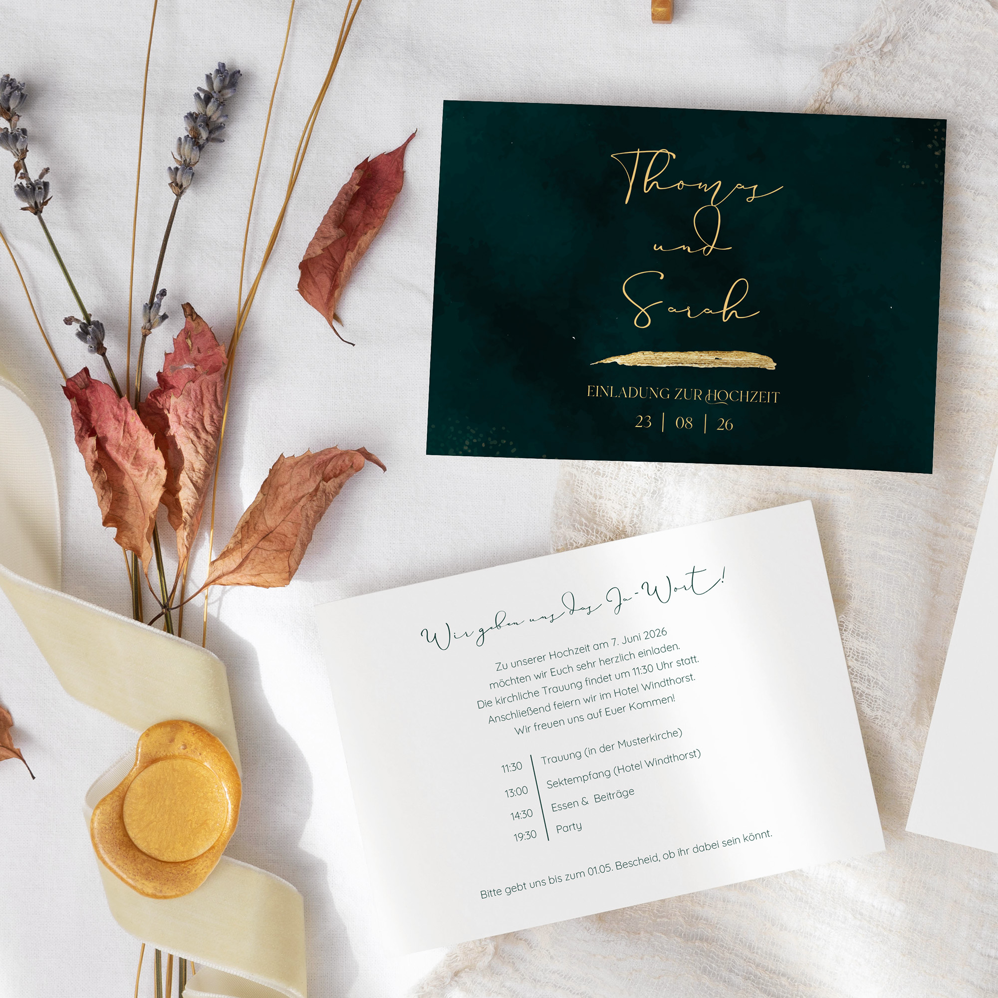 Postkarte DIN A6 im Querformat - Vintage "Velvet Night"