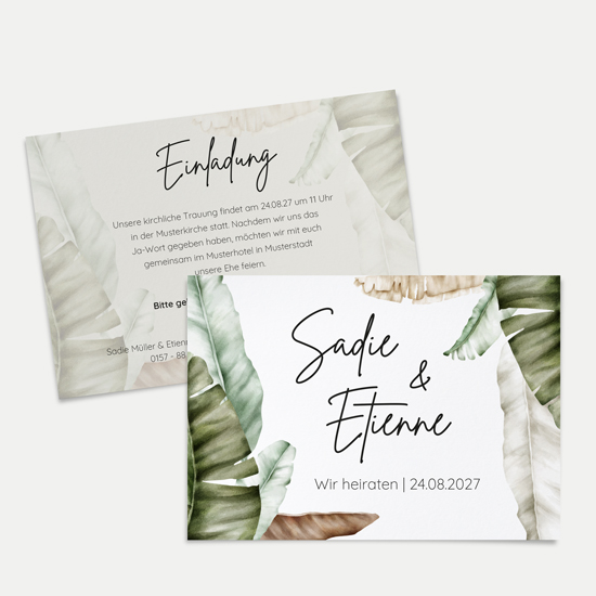 Postkarte DIN A6 im Querformat - Greenery - "Manila 01"