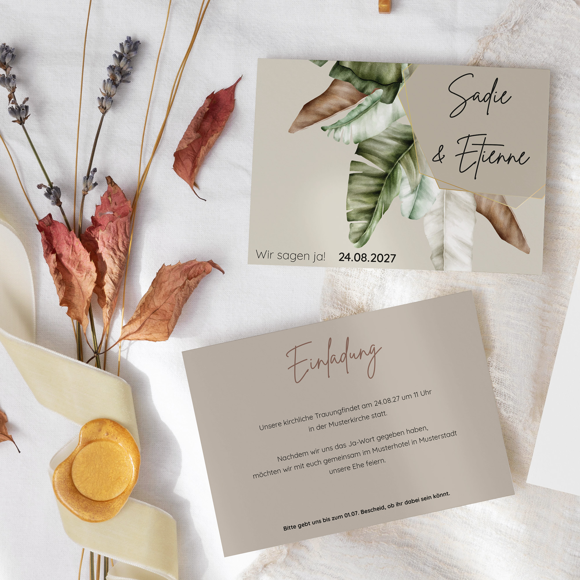 Postkarte DIN A6 im Querformat - Greenery - "Manila 02"