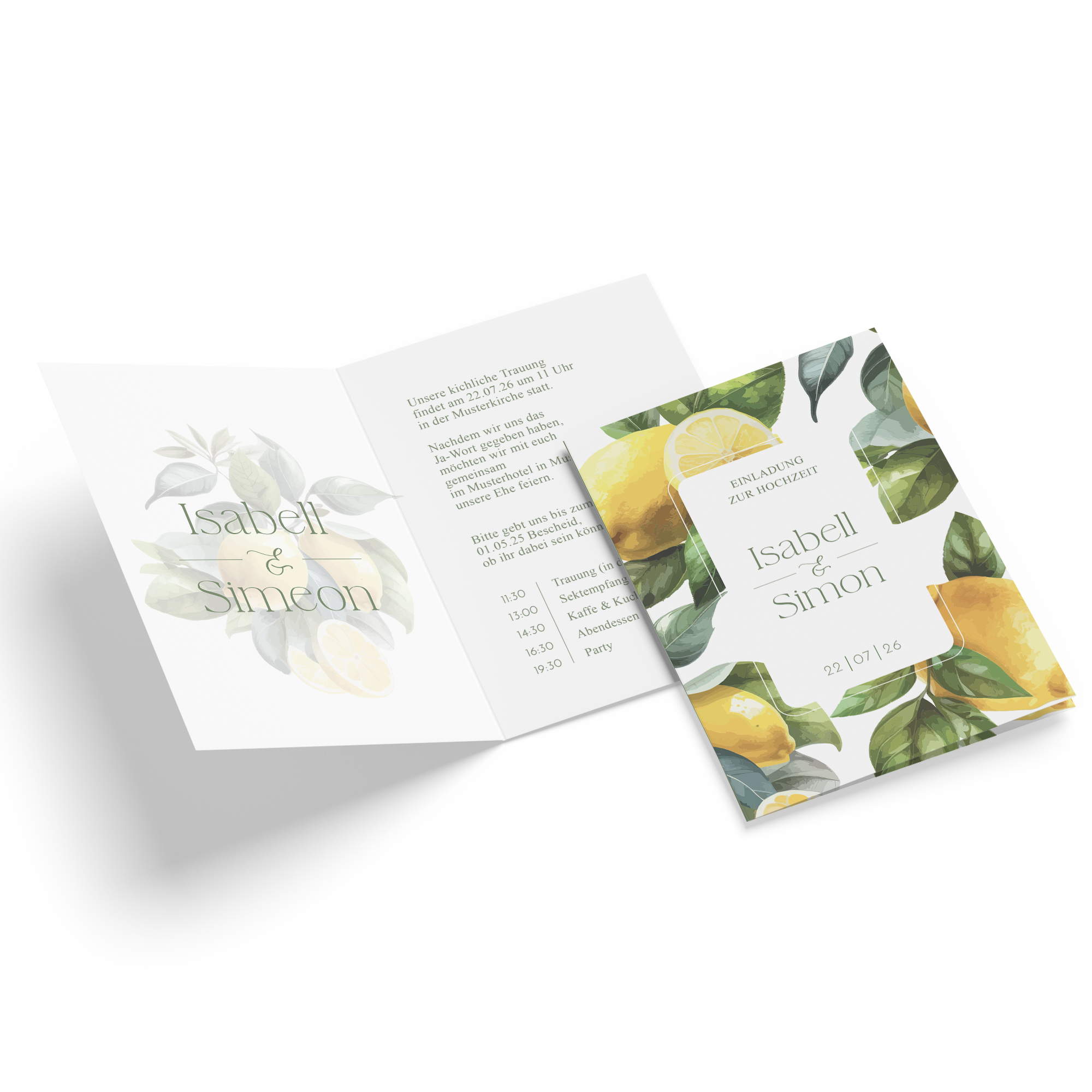 Klappkarte DIN A6 im Hochformat - Floral "Tuscan Bloom"