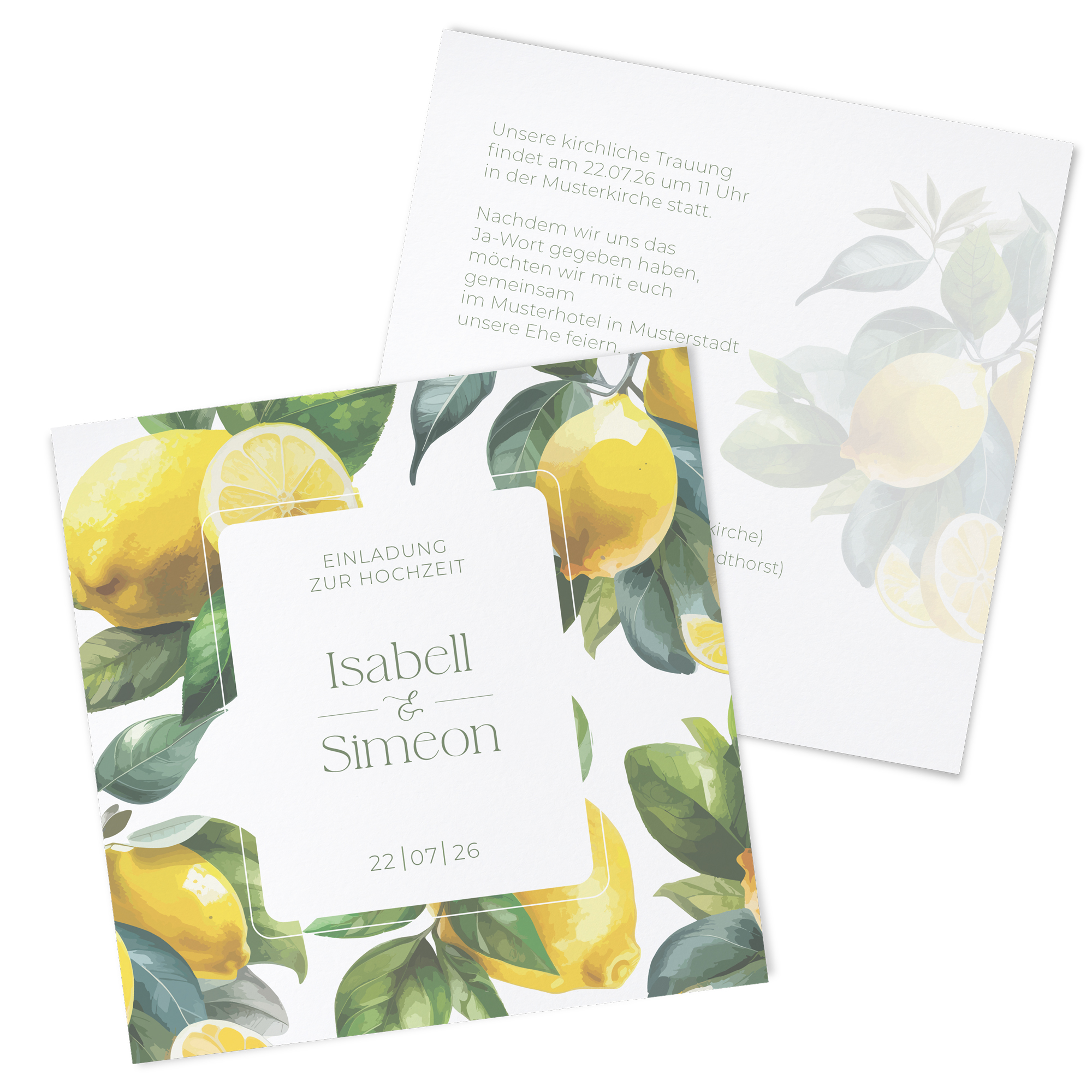 Postkarte Quadrat 148 x 148 mm - Floral "tuscan bloom"