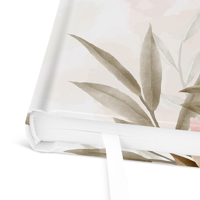 Kondolenzbuch - Floral "Rose Leaf"
