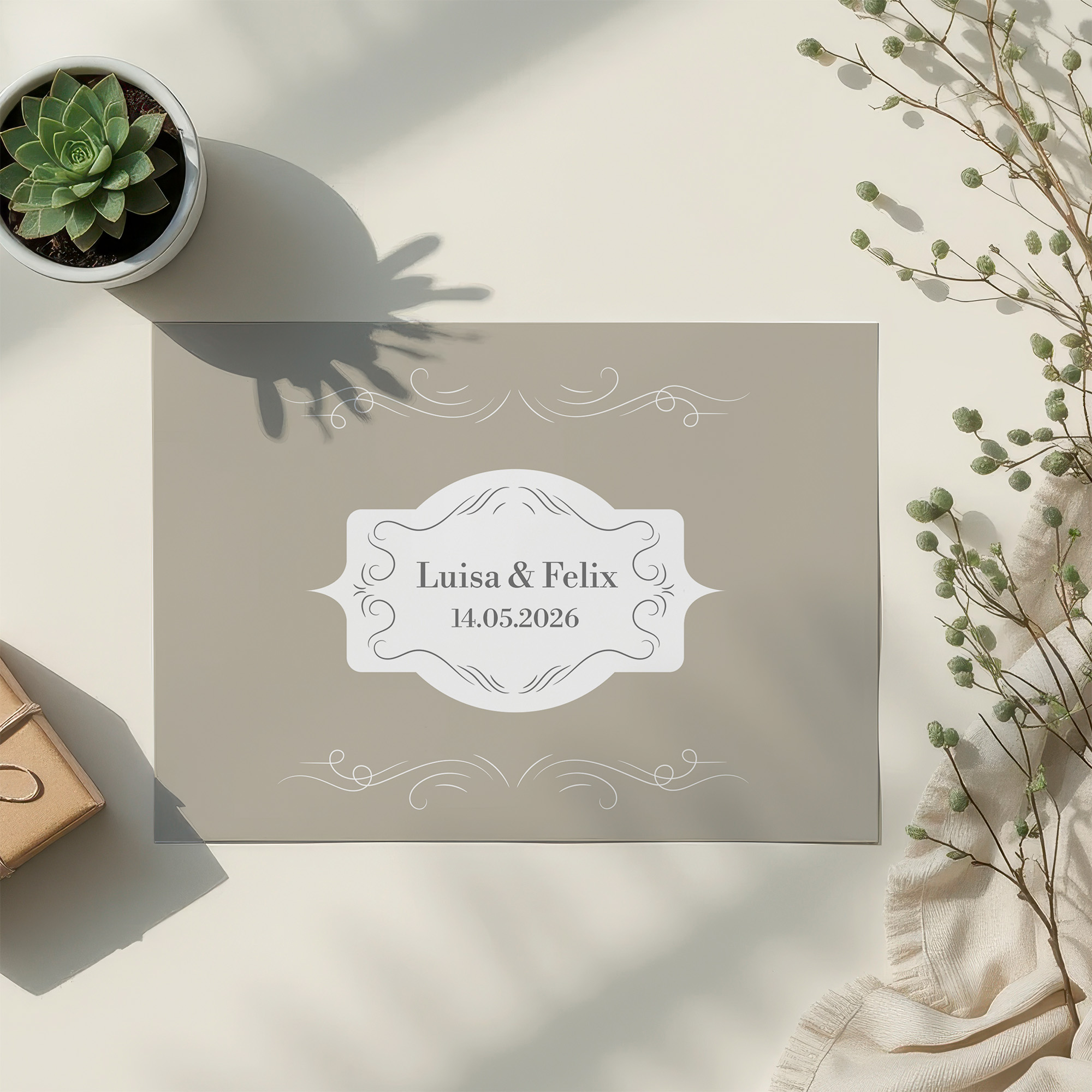 Postkarte DIN A6 im Querformat - Vintage "antique peony"