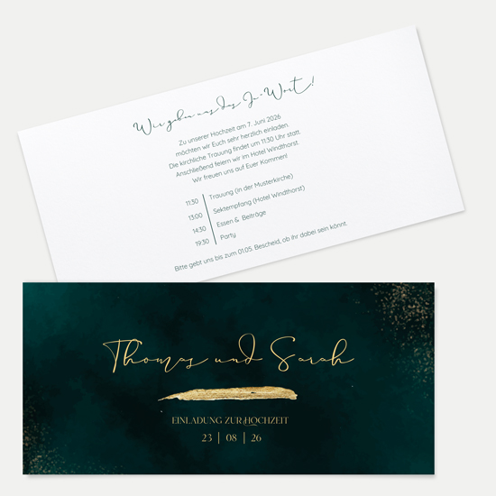 Postkarten DIN lang im Querformat 210 x 98 mm - Vintage "velvet night"