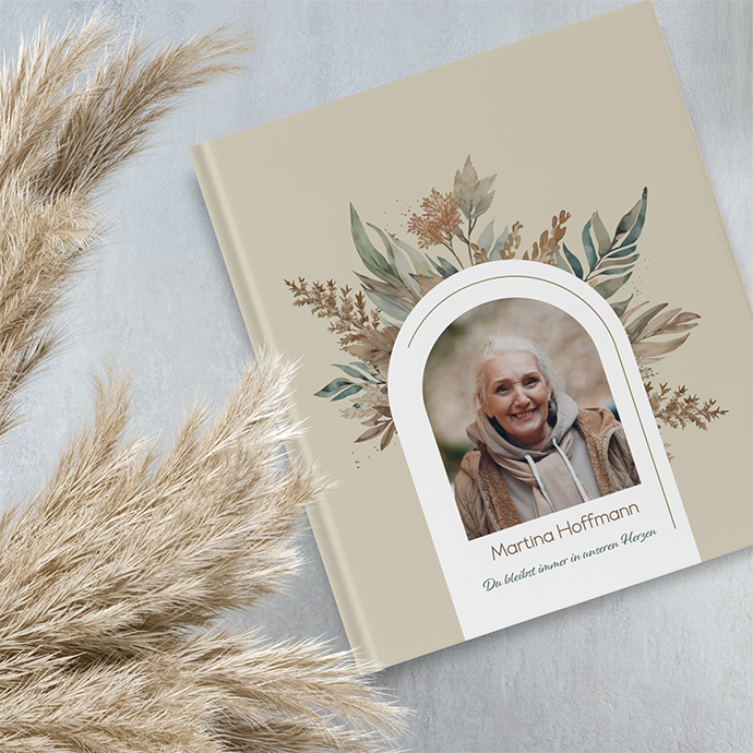 Kondolenzbuch -  Boho "bare nature"