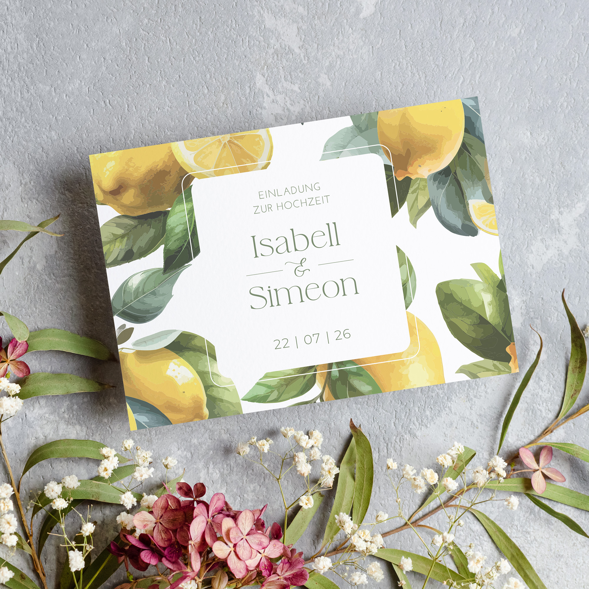 Postkarte DIN A6 im Querformat - Floral "tuscan bloom"