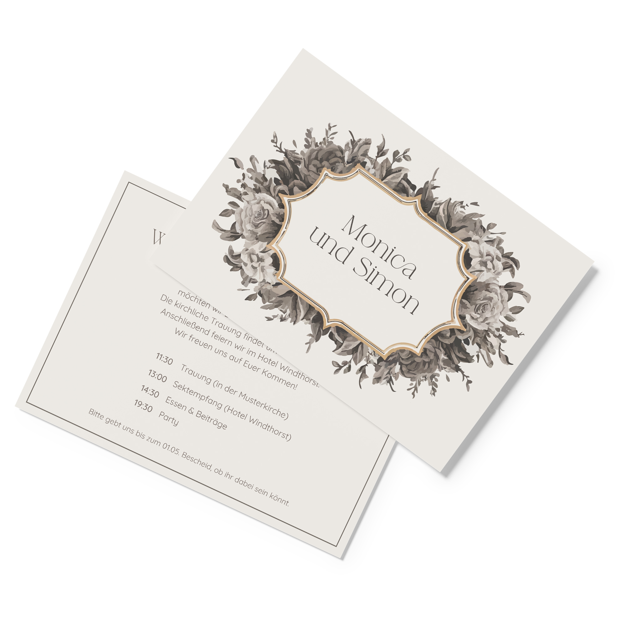 Postkarte DIN A6 im Querformat - Vintage "baroque frame"