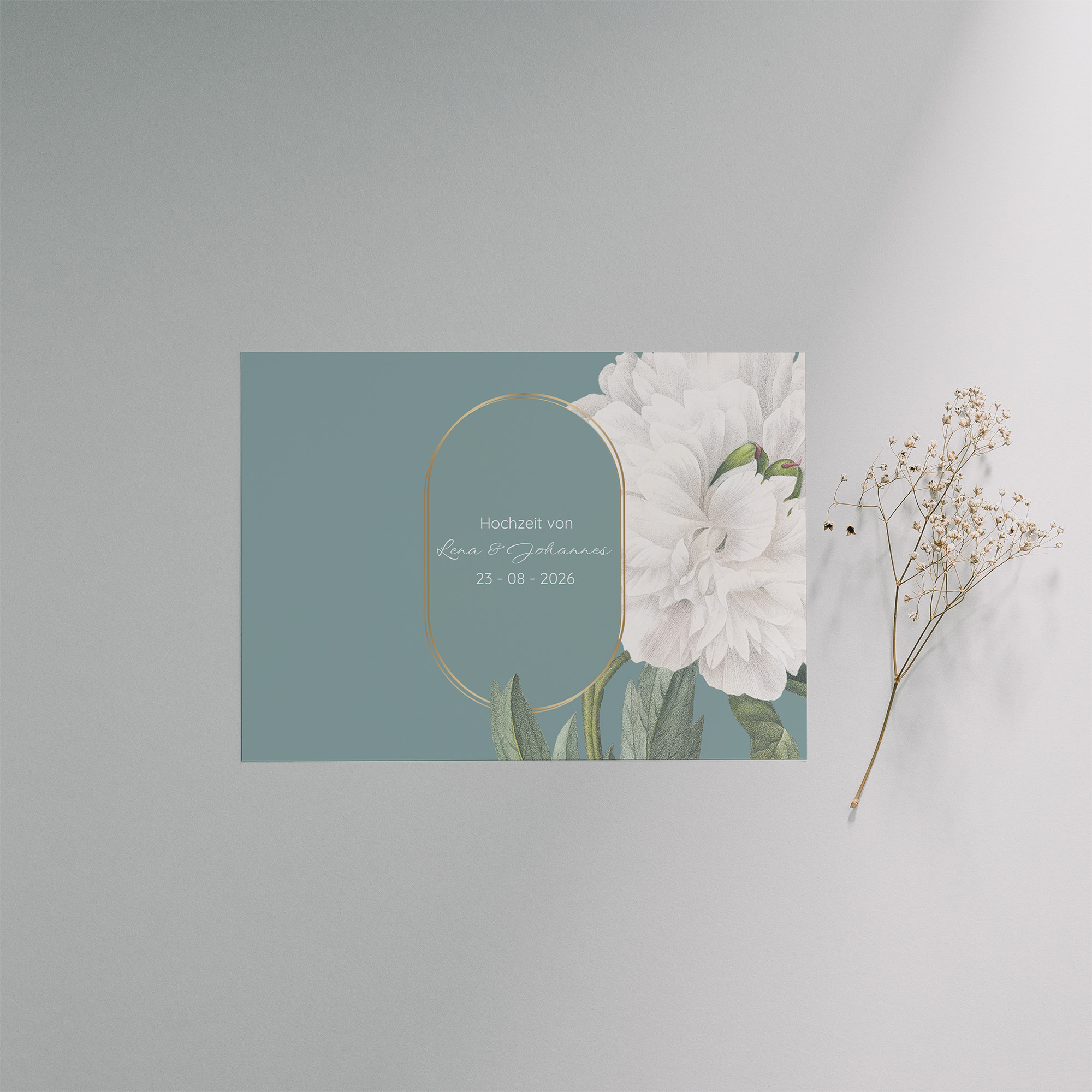 Postkarte DIN A6 im Querformat - Vintage "floral epoque"